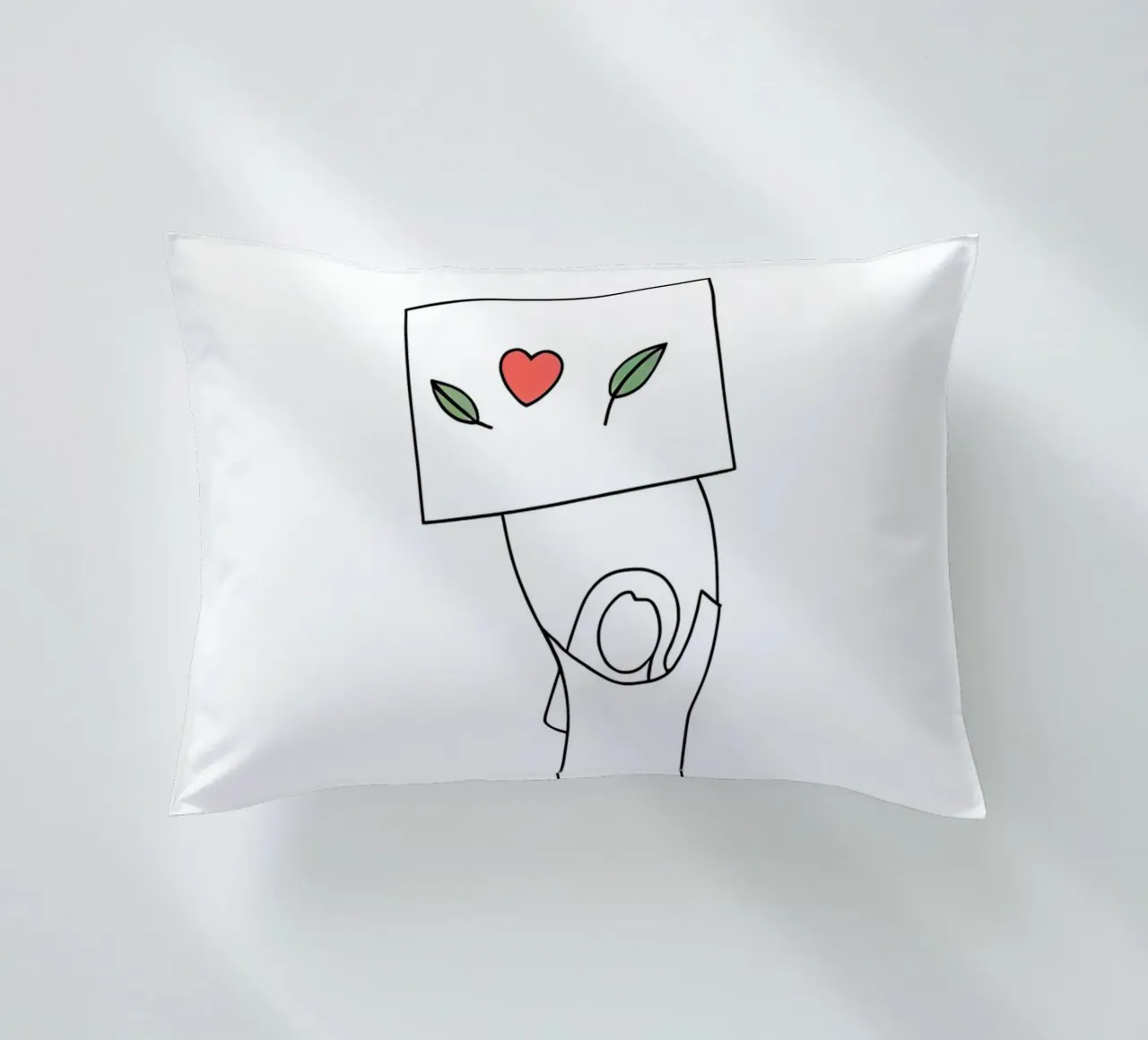 Go Vegan - Line art minimaliste per una vita a base vegetale cuscino da Viv Line Art