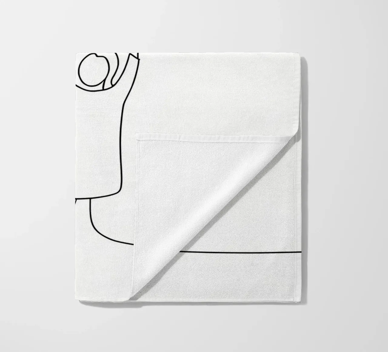 Go Vegan - Line art minimaliste per una vita a base vegetale telo mare da Viv Line Art