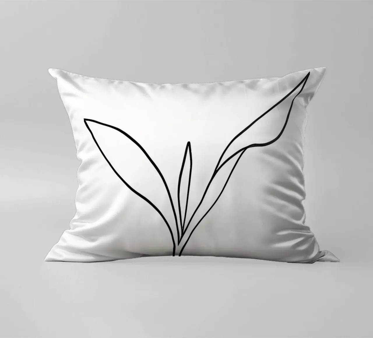 Pianta minimalista in crescita - Disegno botanico di line art. cuscino da Viv Line Art