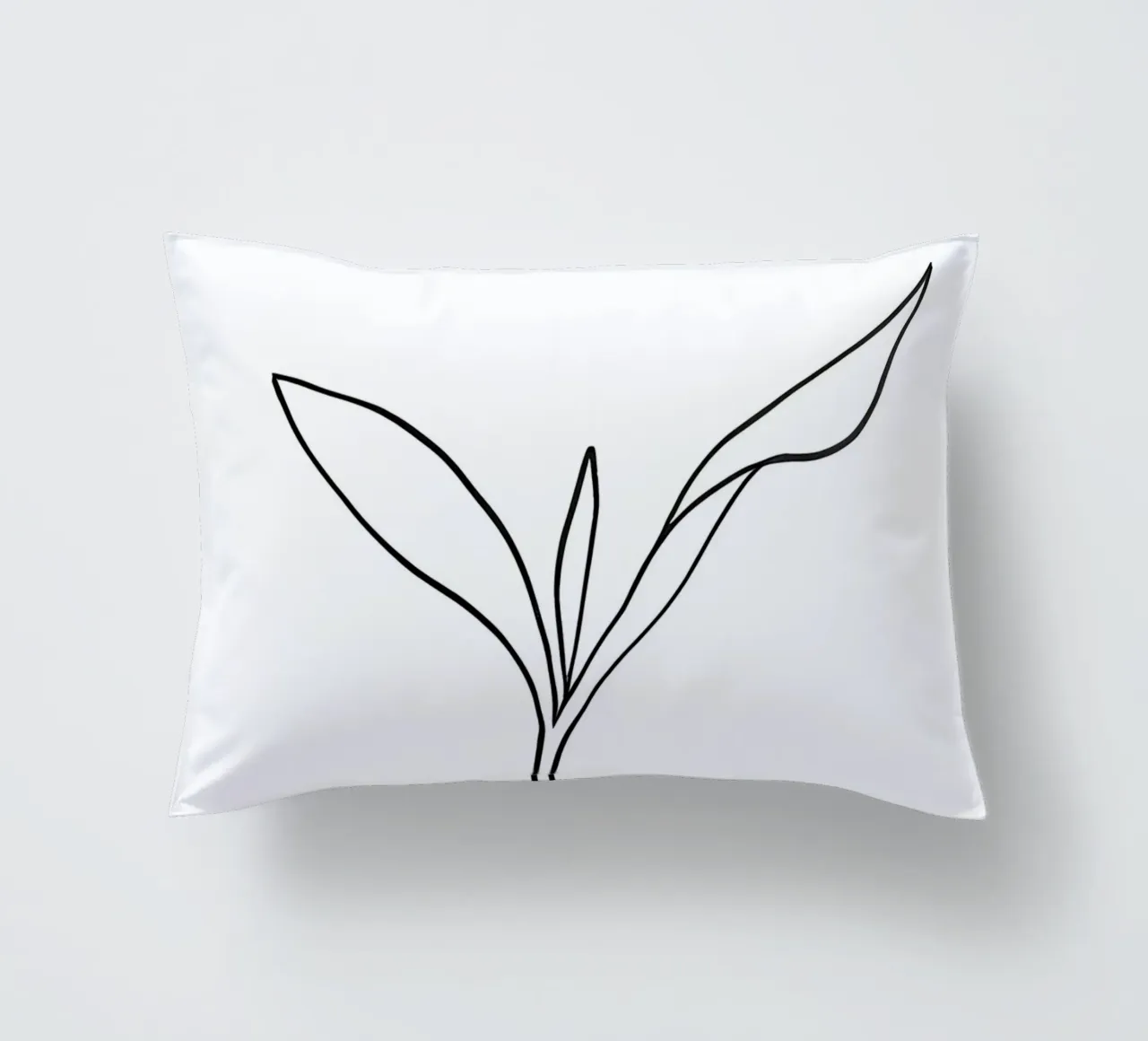 Pianta minimalista in crescita - Disegno botanico di line art. cuscino da Viv Line Art