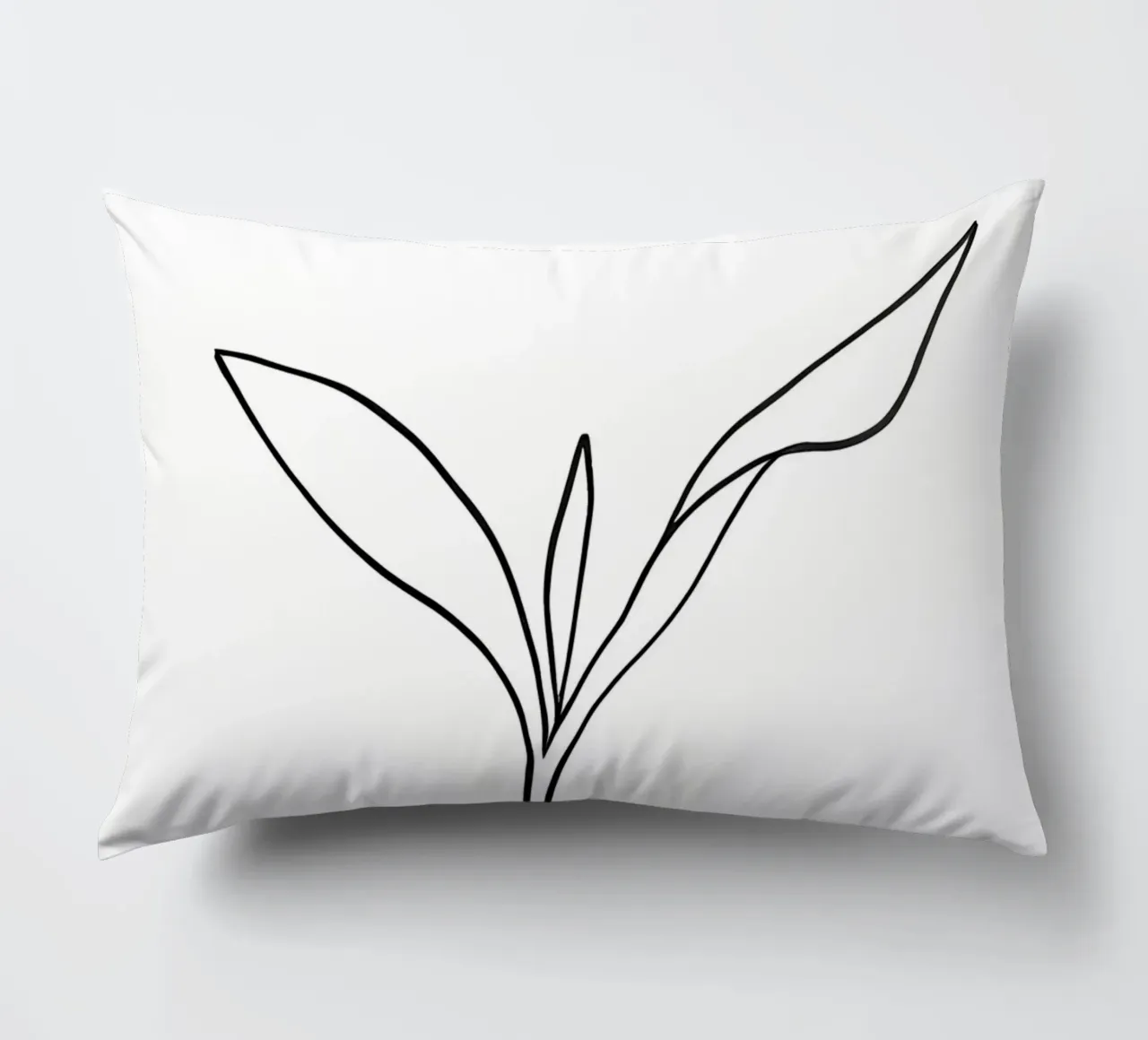 Pianta minimalista in crescita - Disegno botanico di line art. cuscino da Viv Line Art