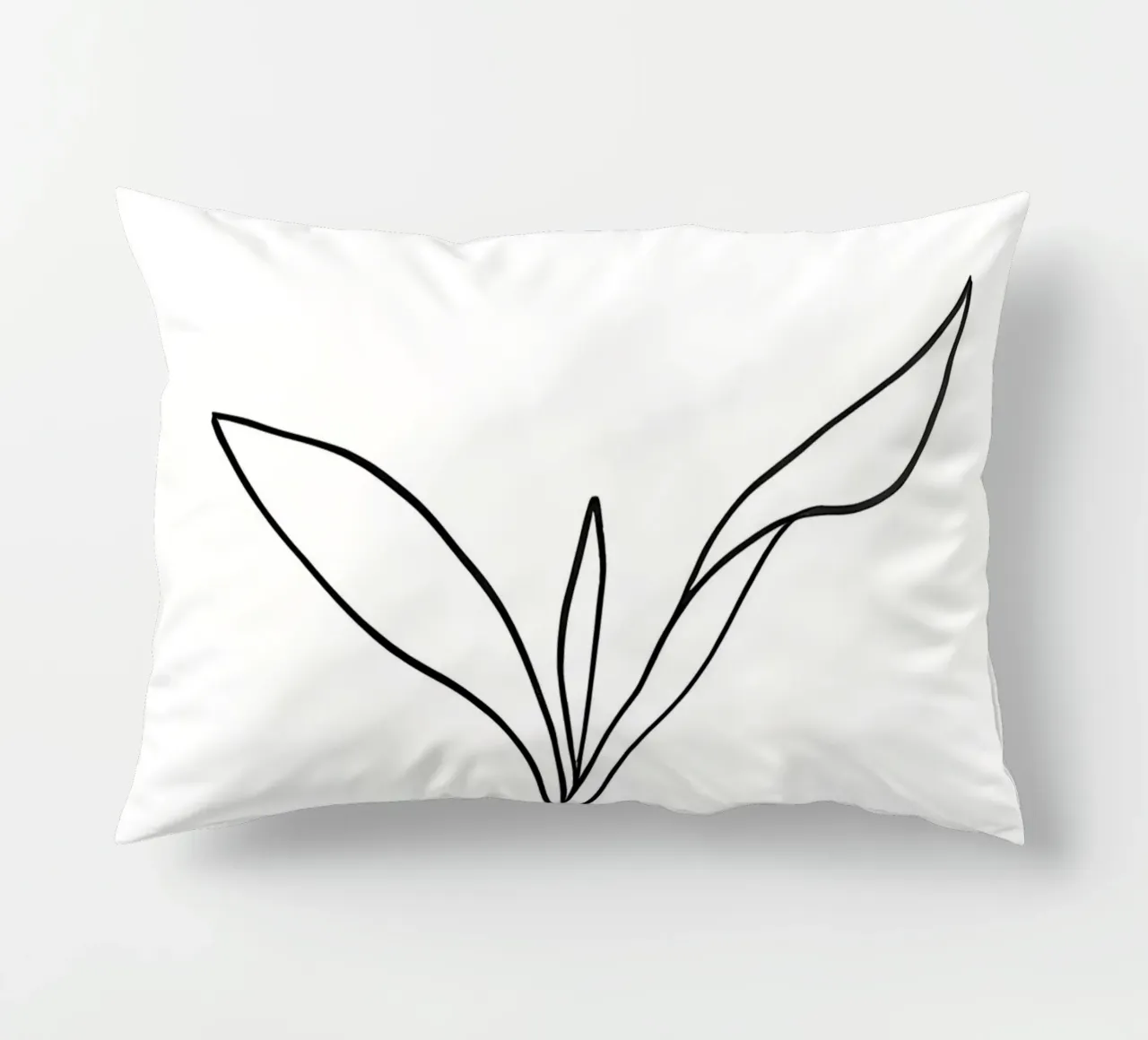 Pianta minimalista in crescita - Disegno botanico di line art. cuscino da Viv Line Art
