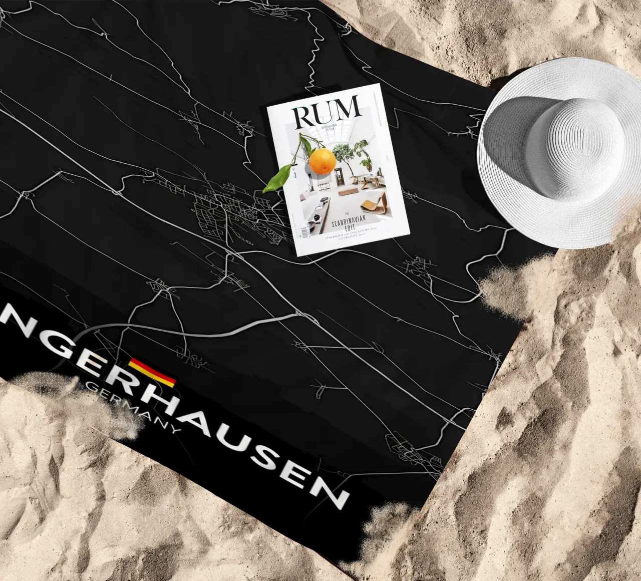 Sangerhausen DE beach towel by Christopher Adams