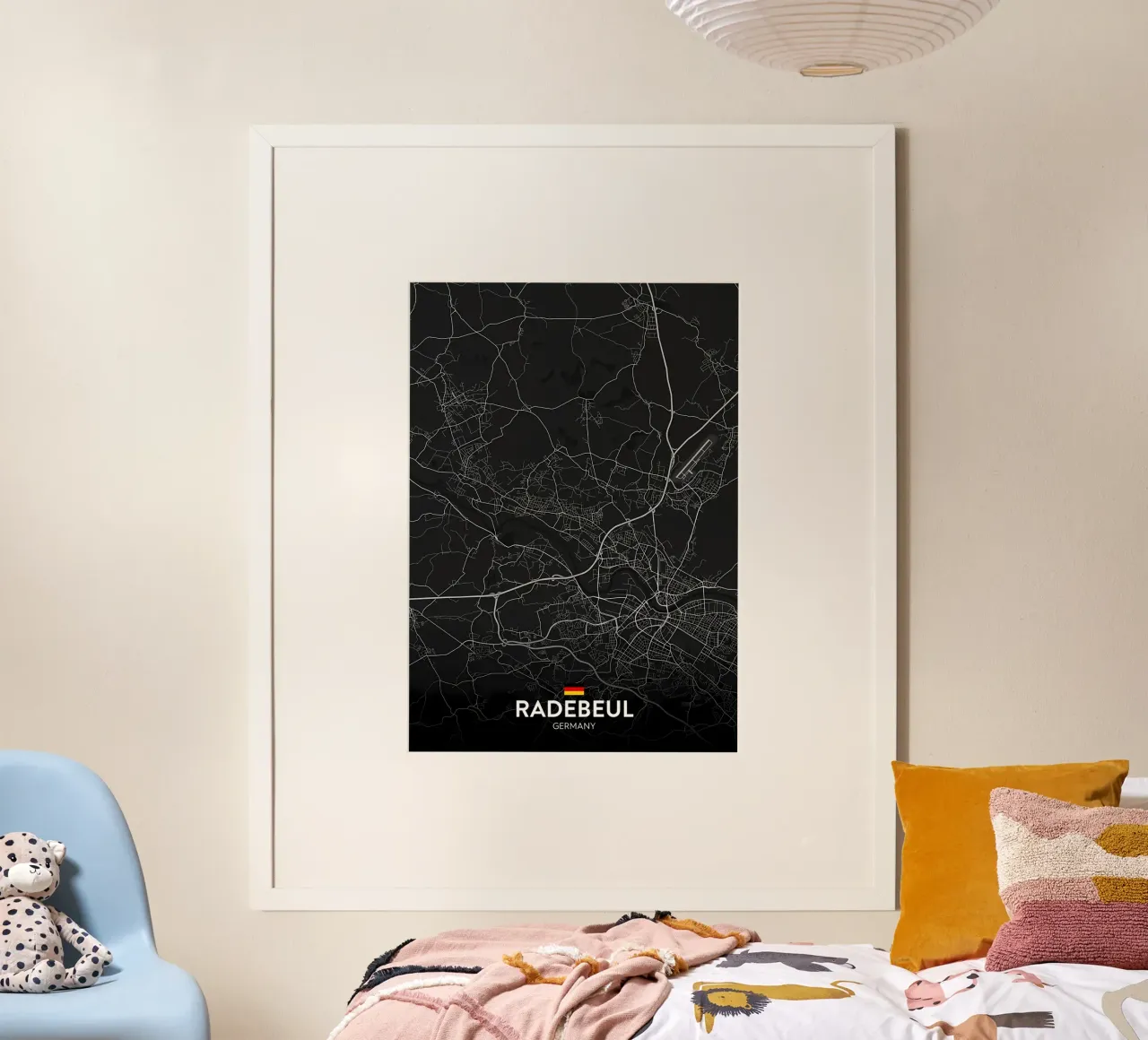 Radebeul DE poster con telaio in legno da Christopher Adams