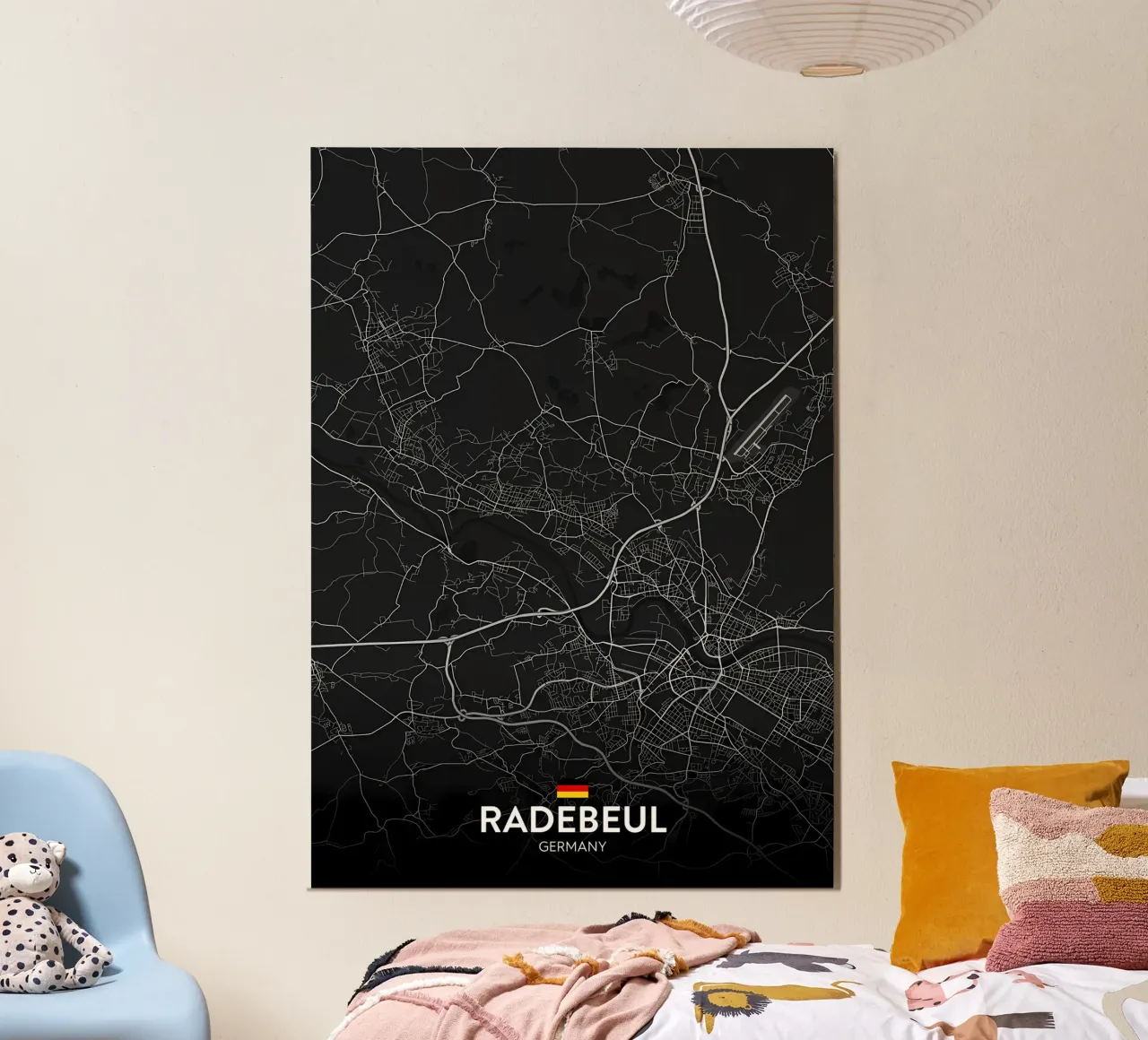 Radebeul DE poster con telaio in legno da Christopher Adams