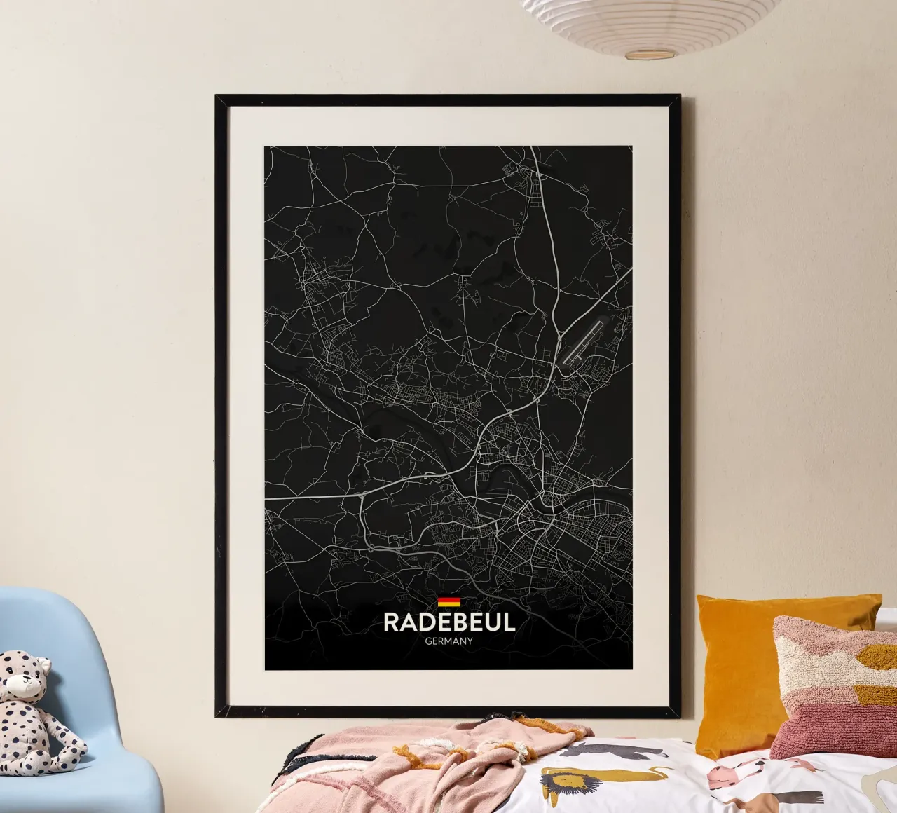 Radebeul DE poster con telaio in legno da Christopher Adams
