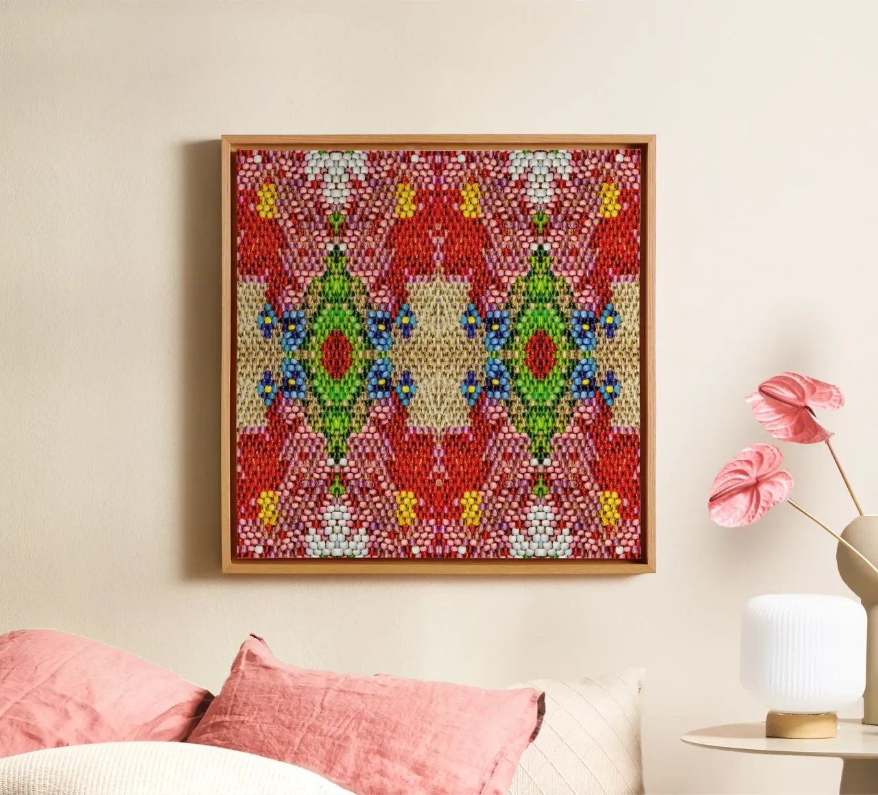 Pearl Pattern tela con Cornice a cassetta da Curious Collections by Marielle Leenders