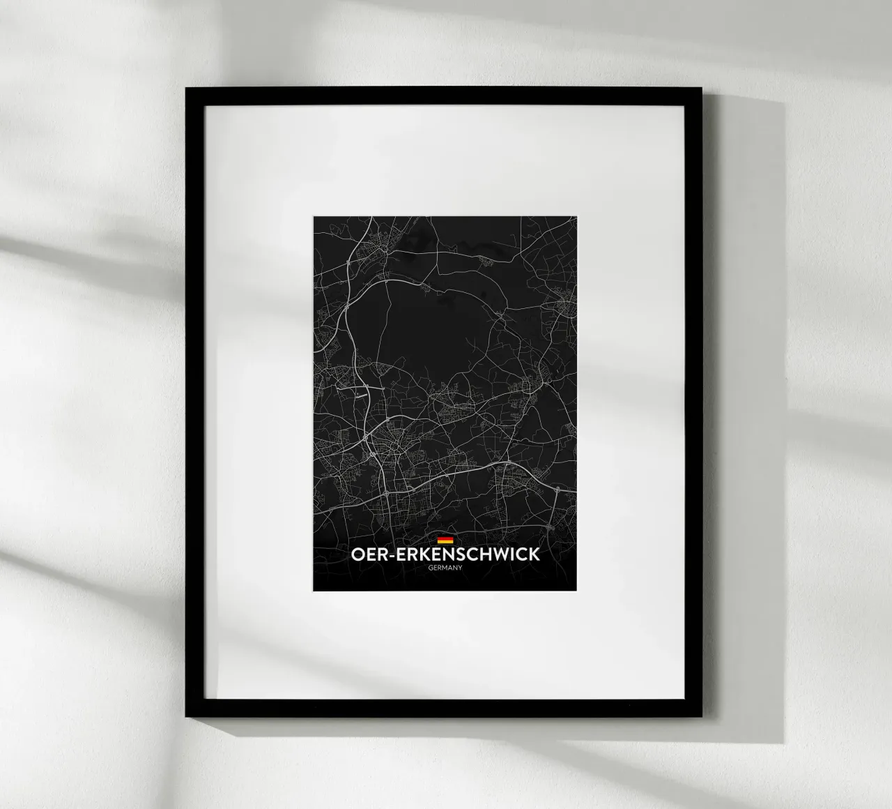 Oer Erkenschwick DE poster con telaio in legno da Christopher Adams