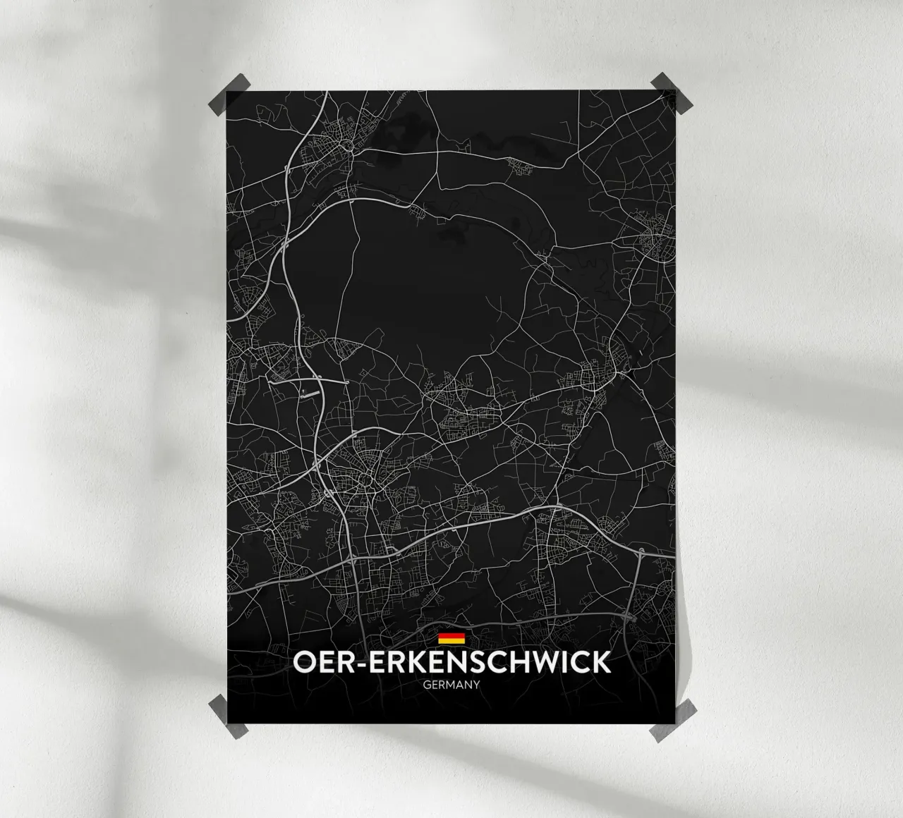 Oer Erkenschwick DE poster con telaio in legno da Christopher Adams
