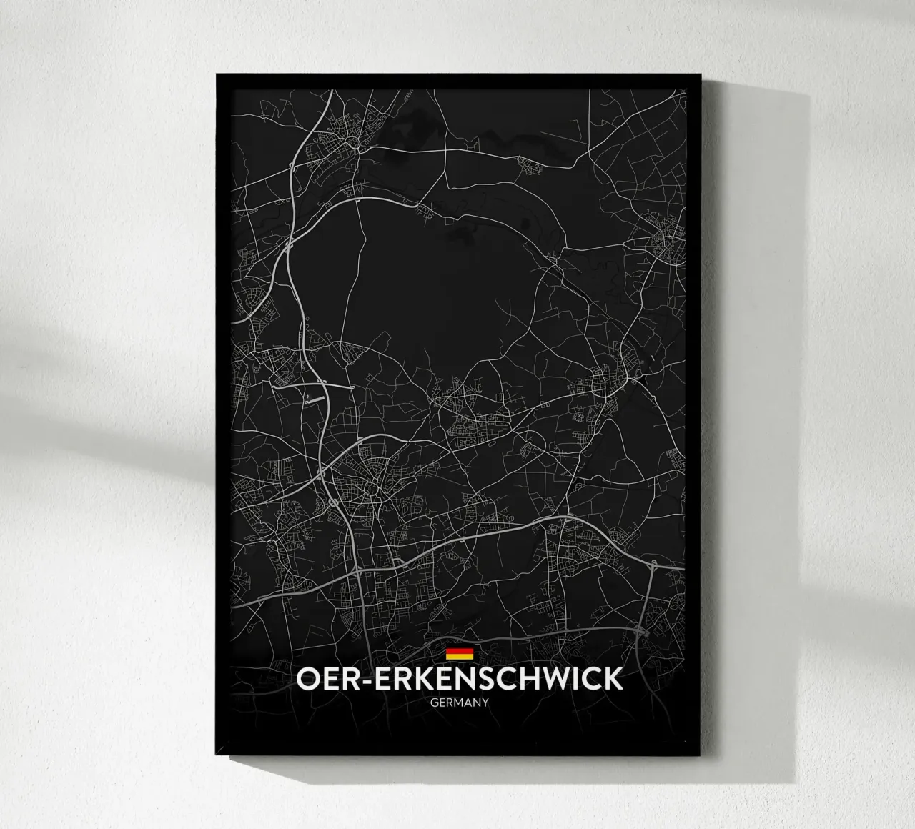 Oer Erkenschwick DE poster con telaio in legno da Christopher Adams