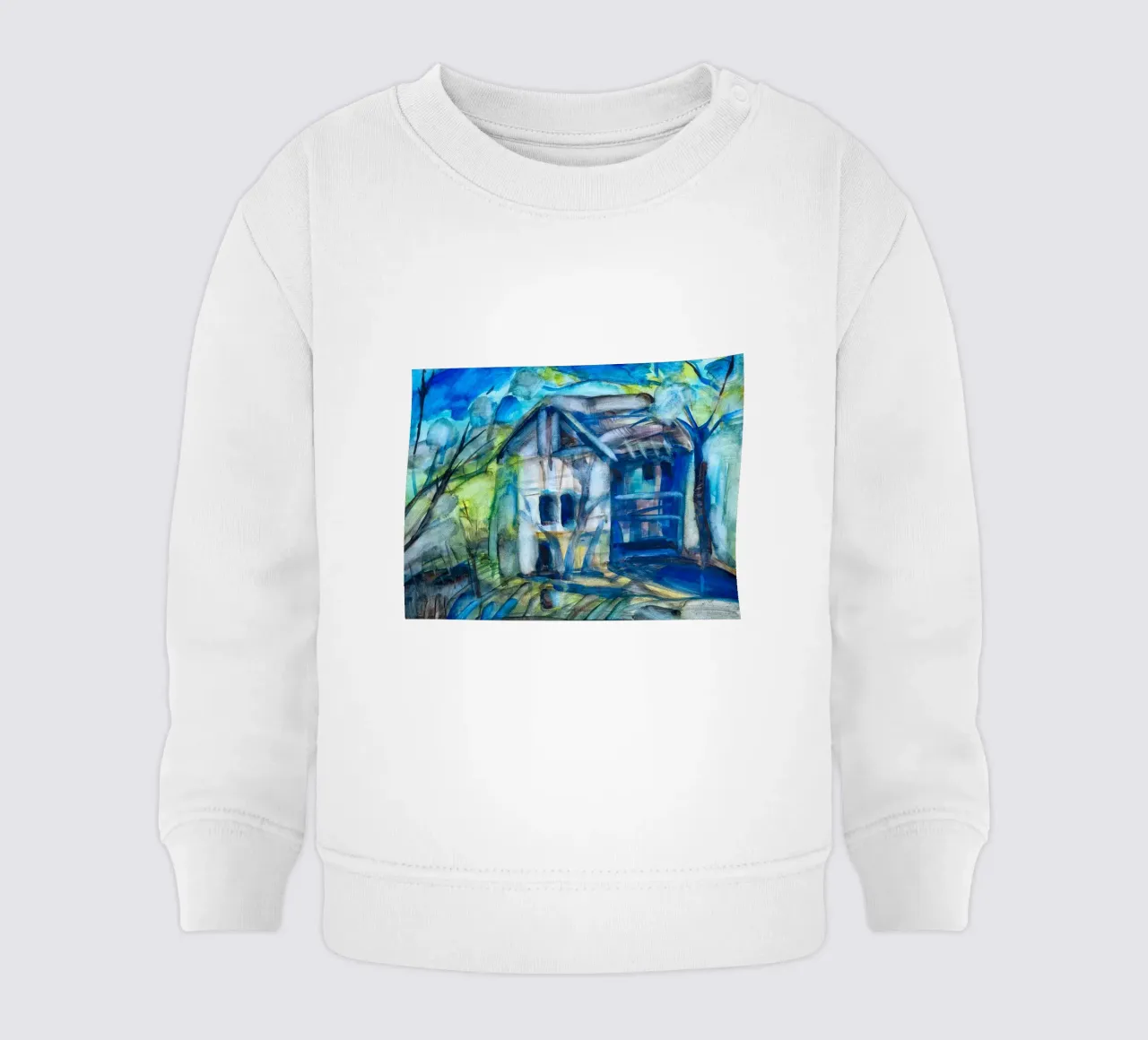 Timeless Solitude of a Blue House felpa neonato da Stoian Hitrov