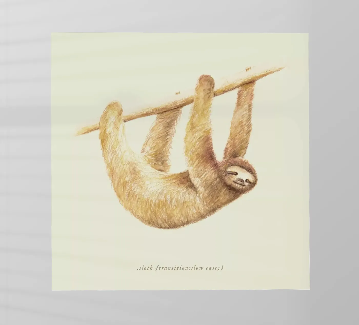 Sloth backlit folie van Florent Bodart