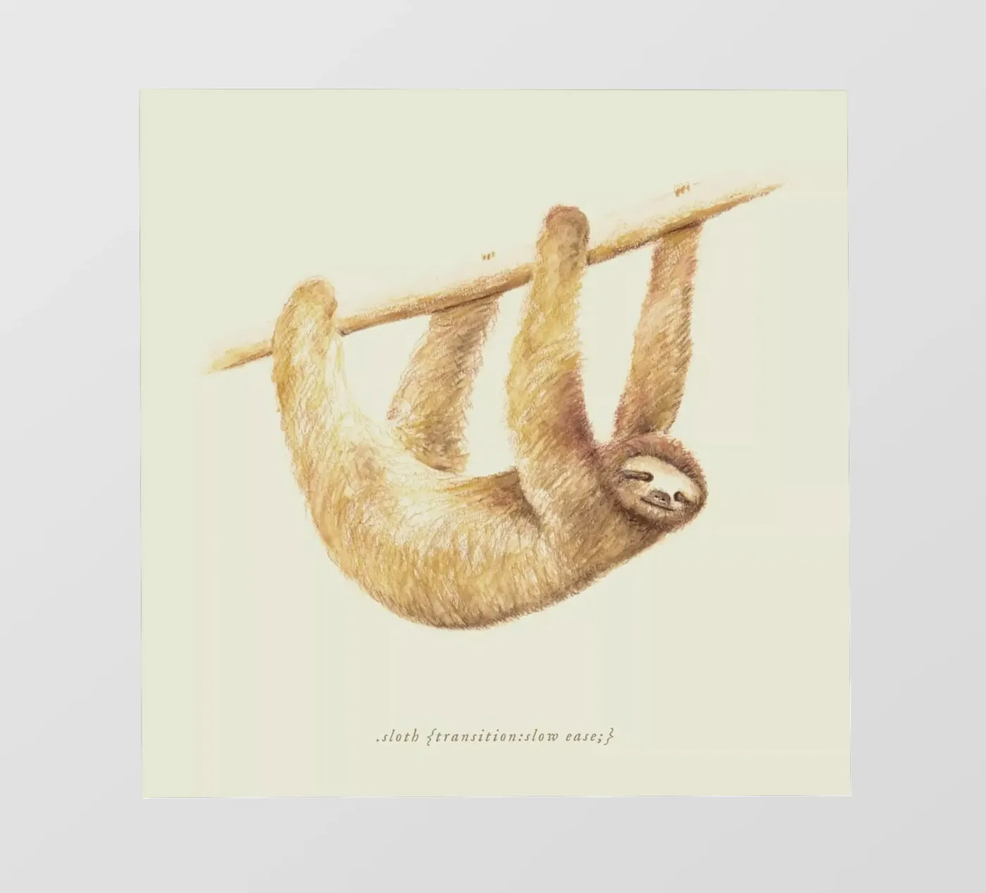 Sloth backlit folie van Florent Bodart