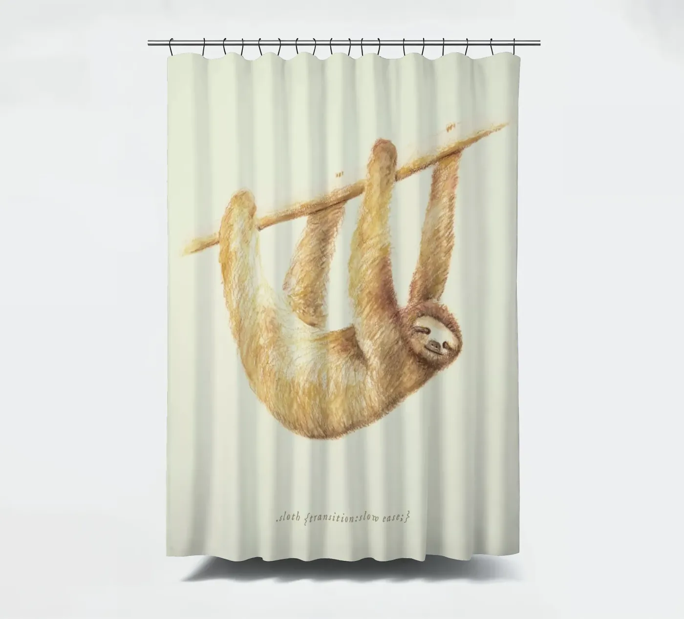 Sloth Duschvorhang von Florent Bodart