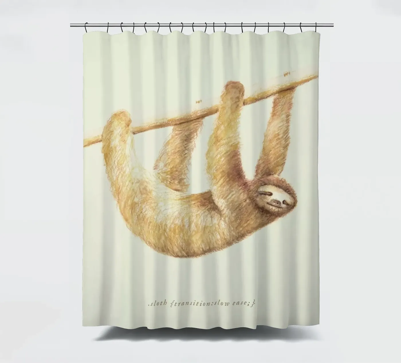 Sloth Duschvorhang von Florent Bodart