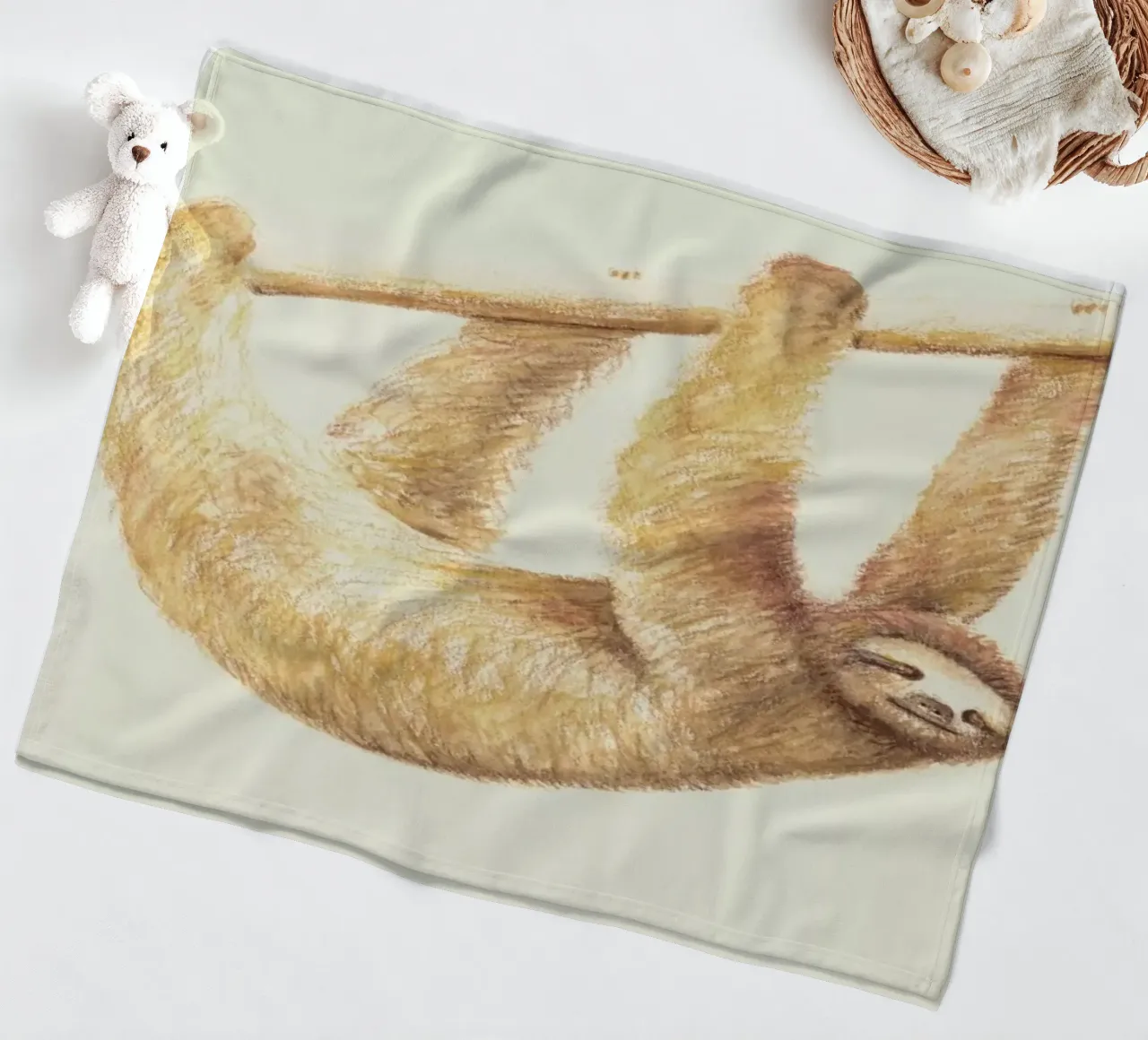 Sloth fleecedeken van Florent Bodart