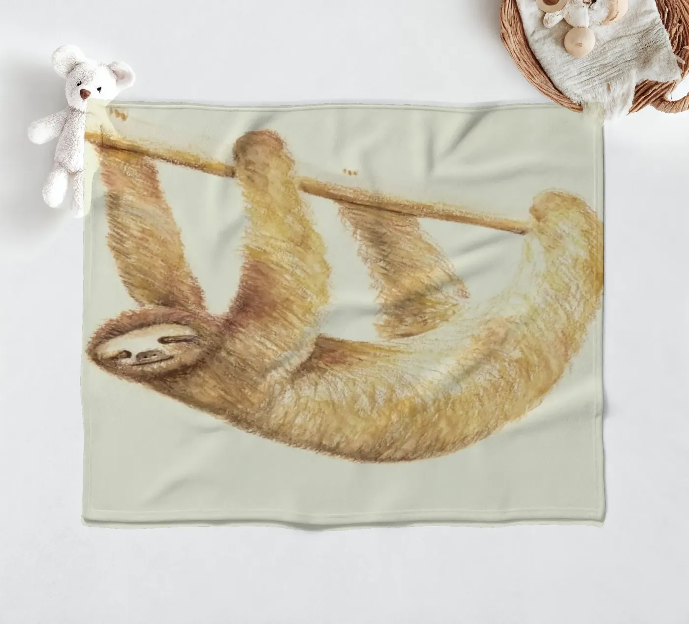 Sloth fleece blanket by Florent Bodart
