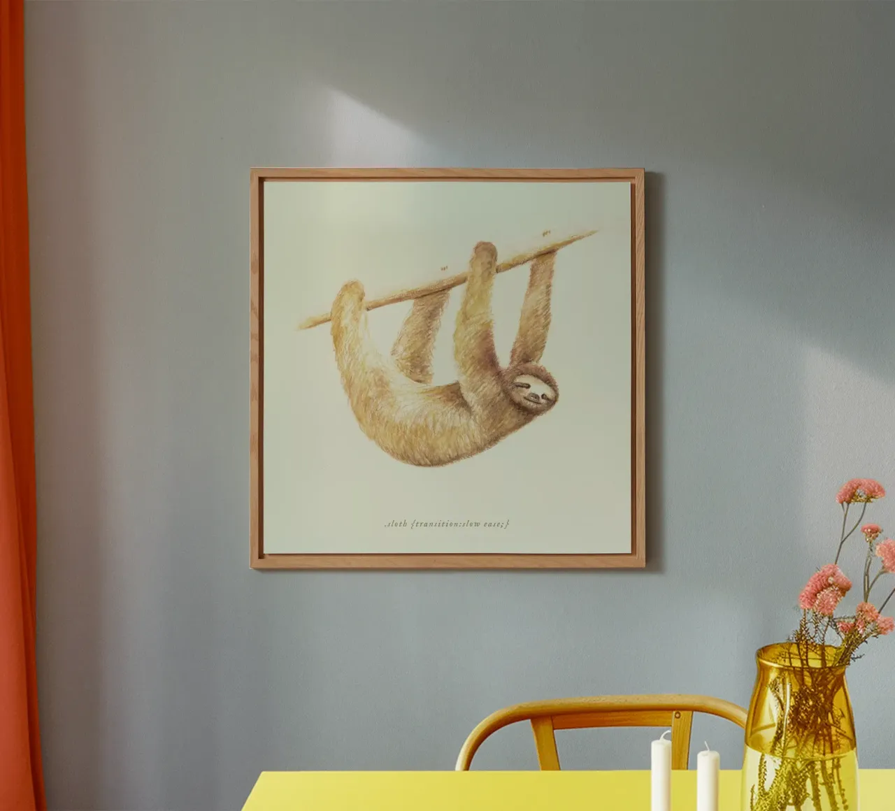 Sloth alluminio dibond da Florent Bodart