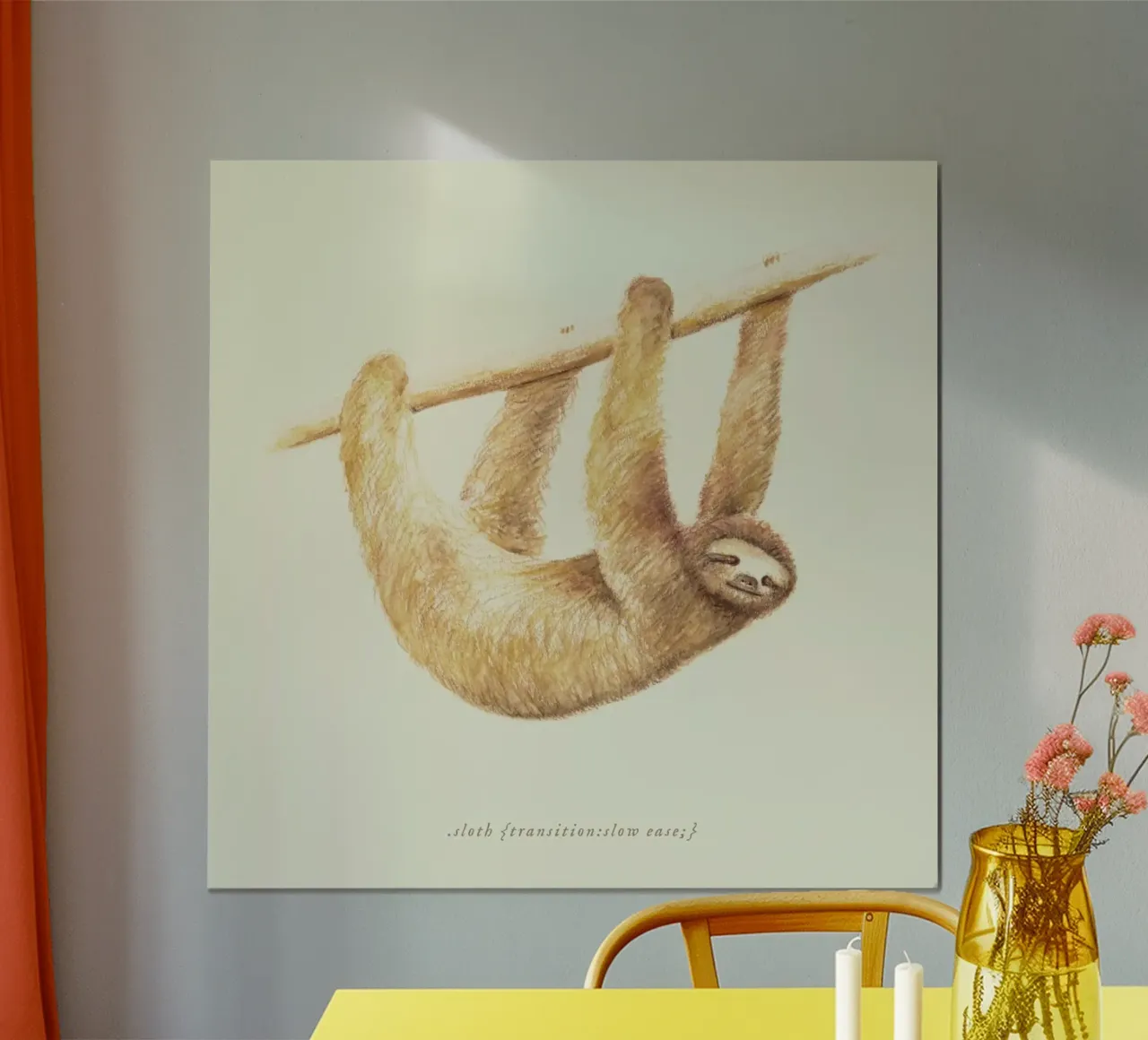 Sloth poster by Florent Bodart