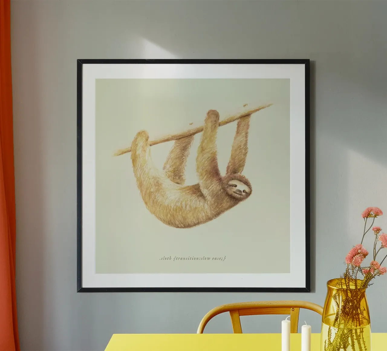 Sloth poster by Florent Bodart