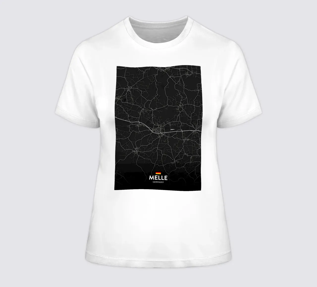 Melle DE women's fitted t-shirt by Christopher Adams