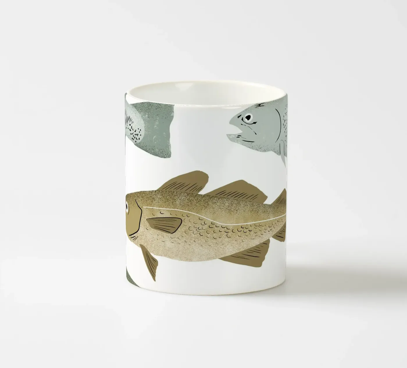 Fish ceramic mug by miriamkross