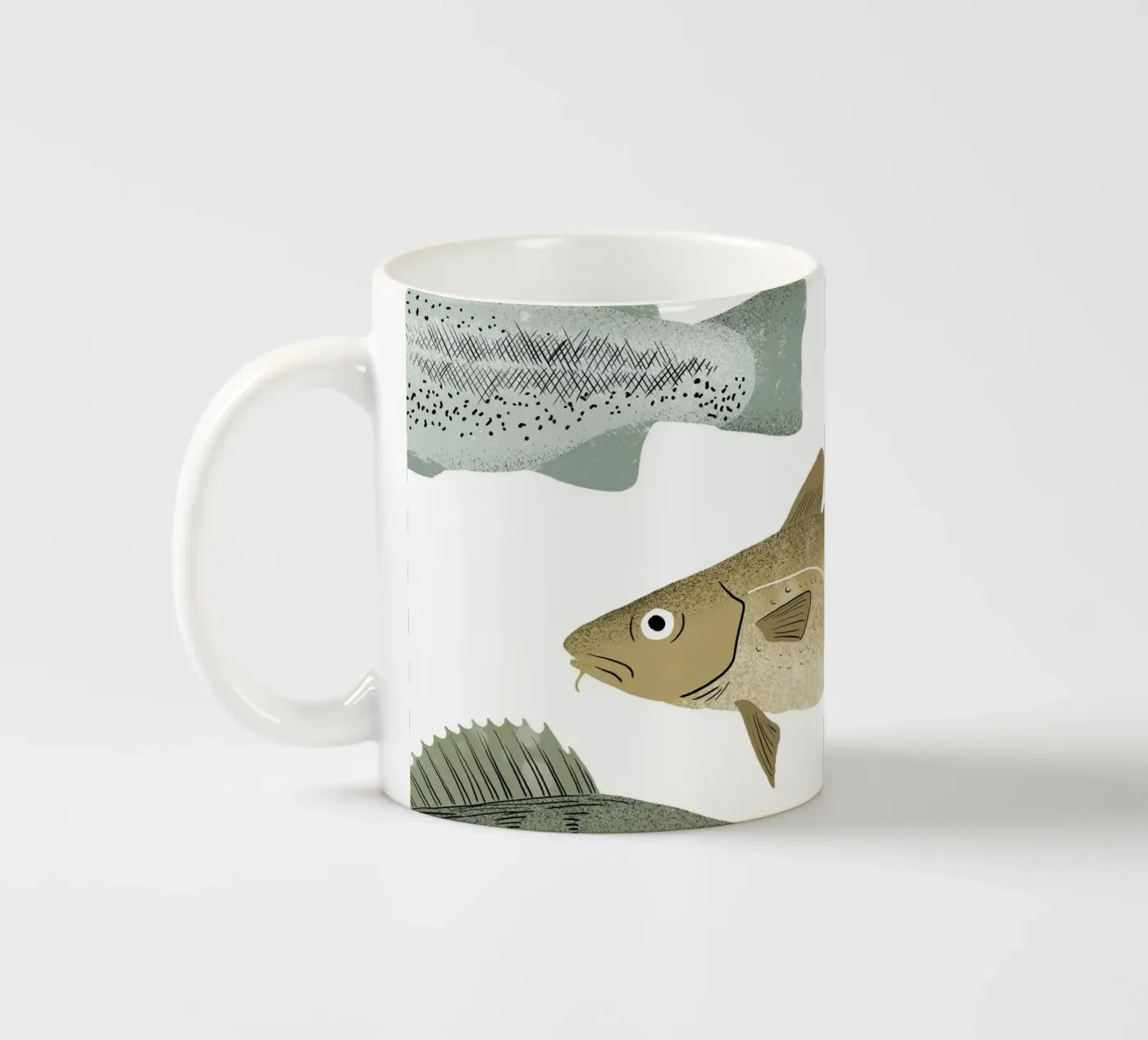 Fish ceramic mug by miriamkross