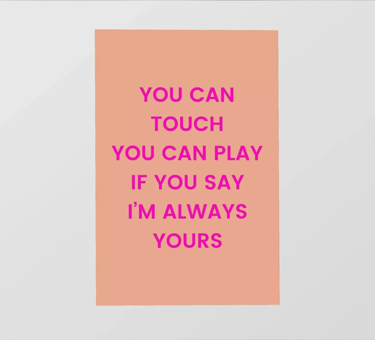 I'm Always Yours telo in pvc da Studio One