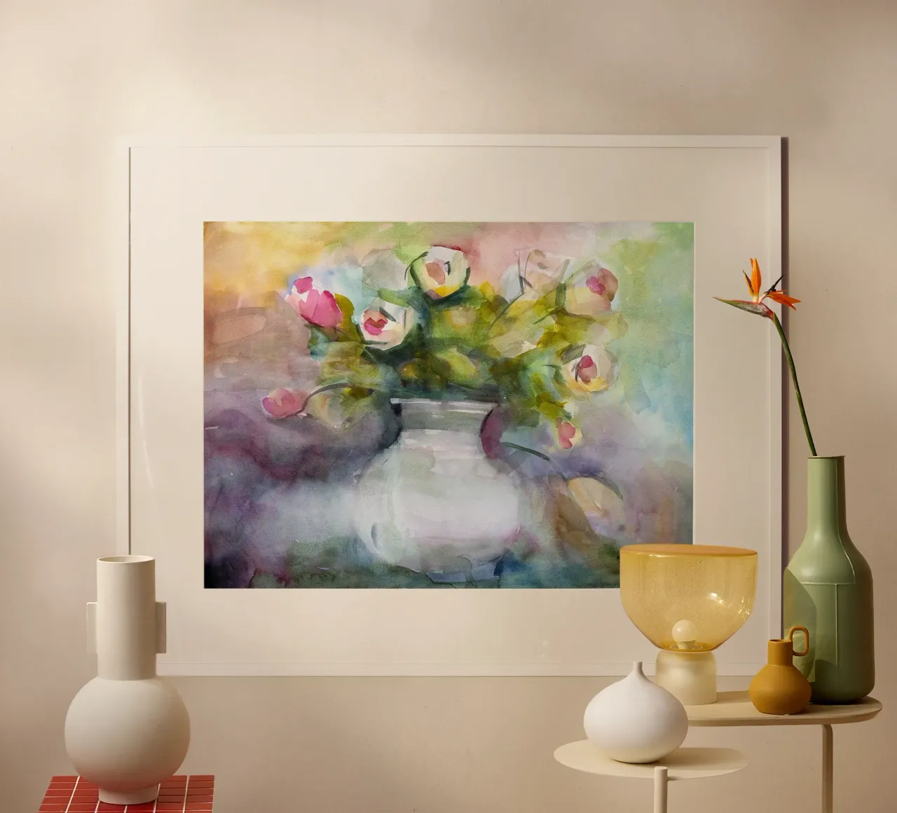 Bloom a watercolor botanical still life painting carta hahnemühle da Stoian Hitrov