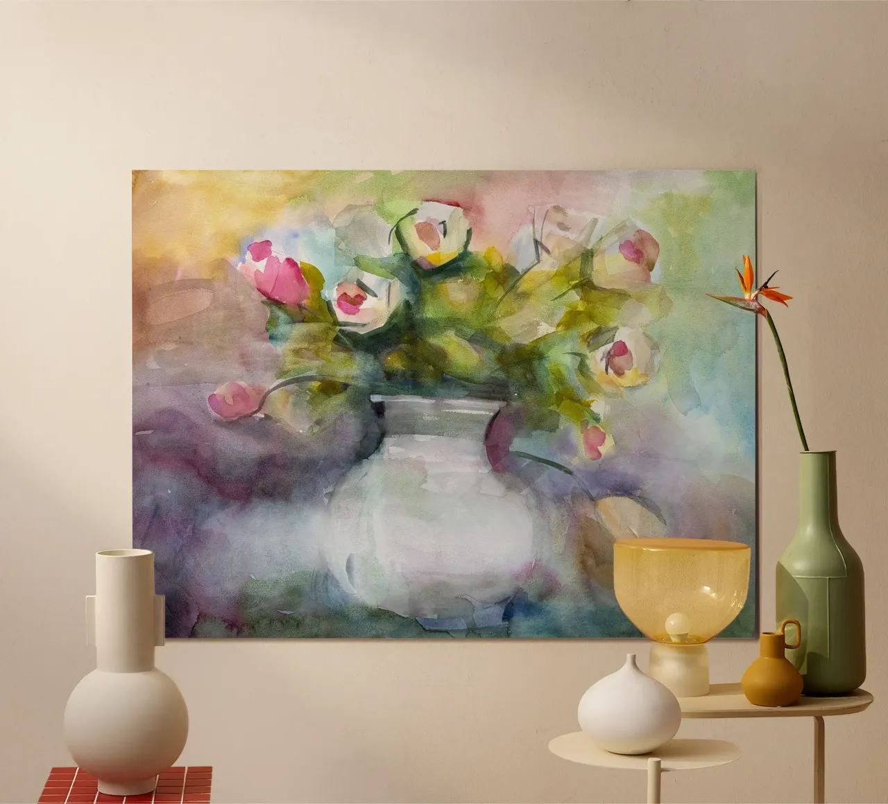 Bloom a watercolor botanical still life painting carta hahnemühle da Stoian Hitrov