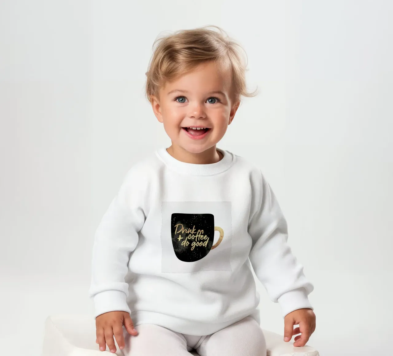 Drink Coffee and Do Good 1 felpa neonato da Elisabeth Fredriksson