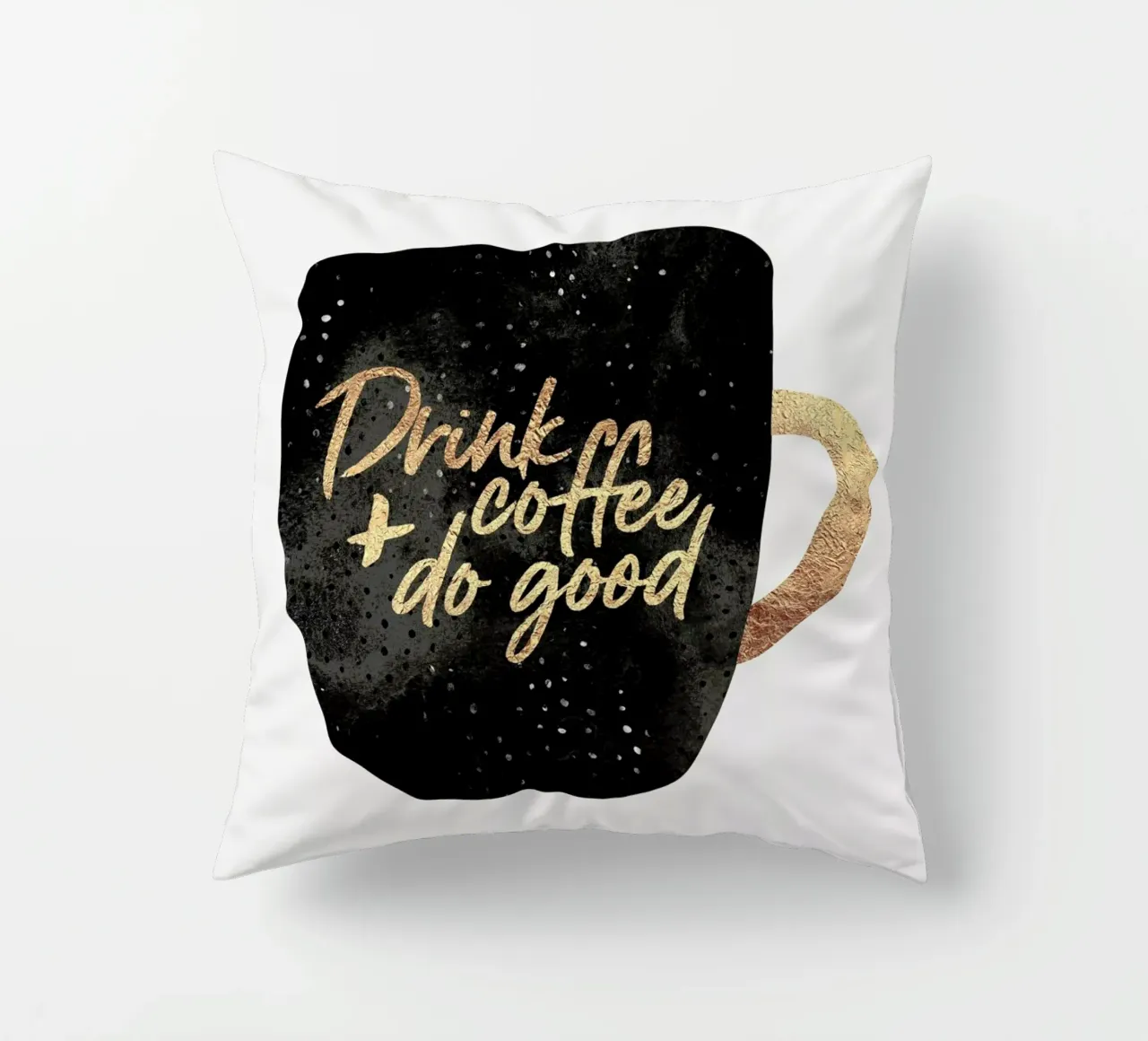 Drink Coffee and Do Good 1 cuscino da Elisabeth Fredriksson