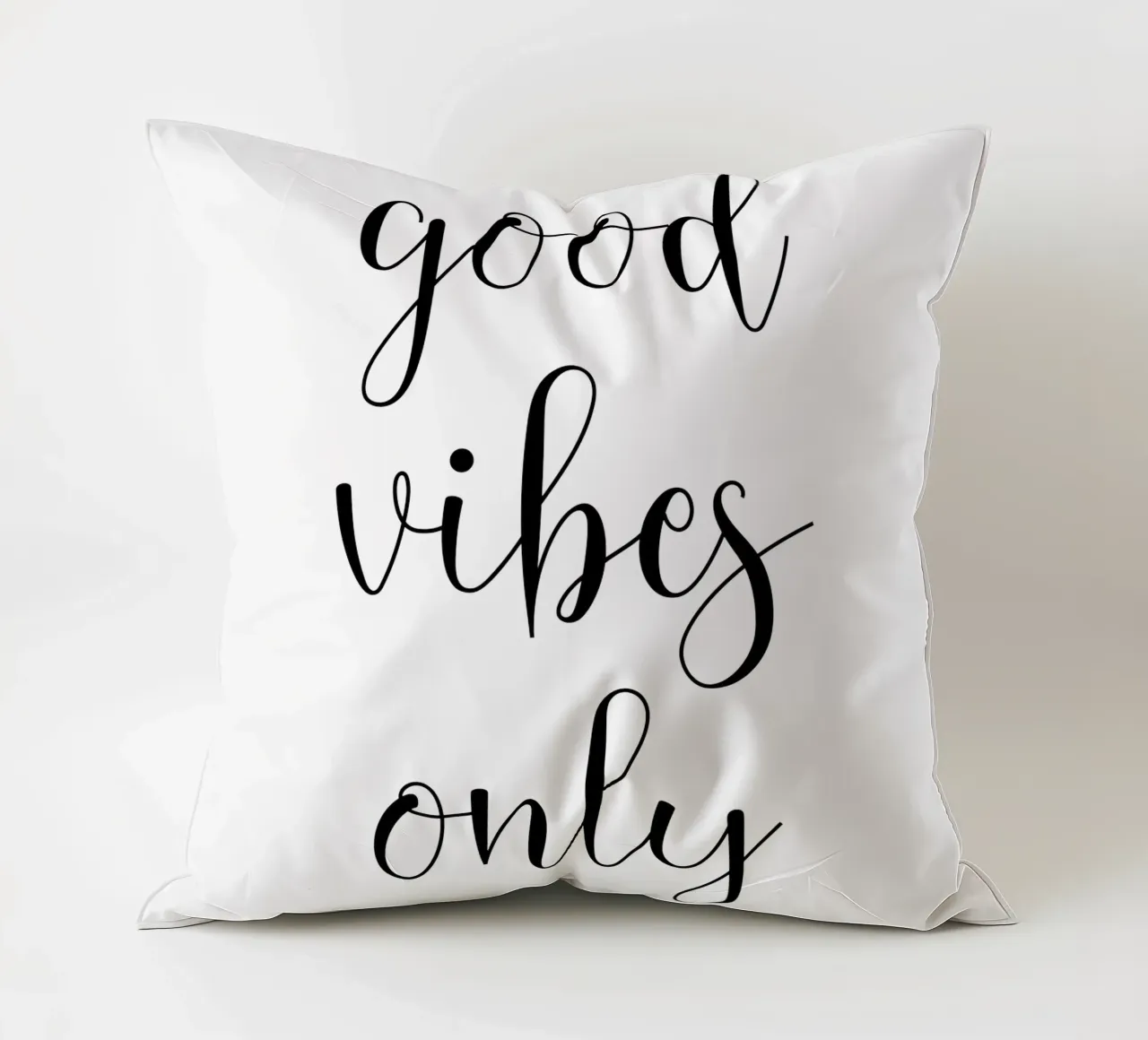 Good Vibes Only decorative cushion by Shark Printables