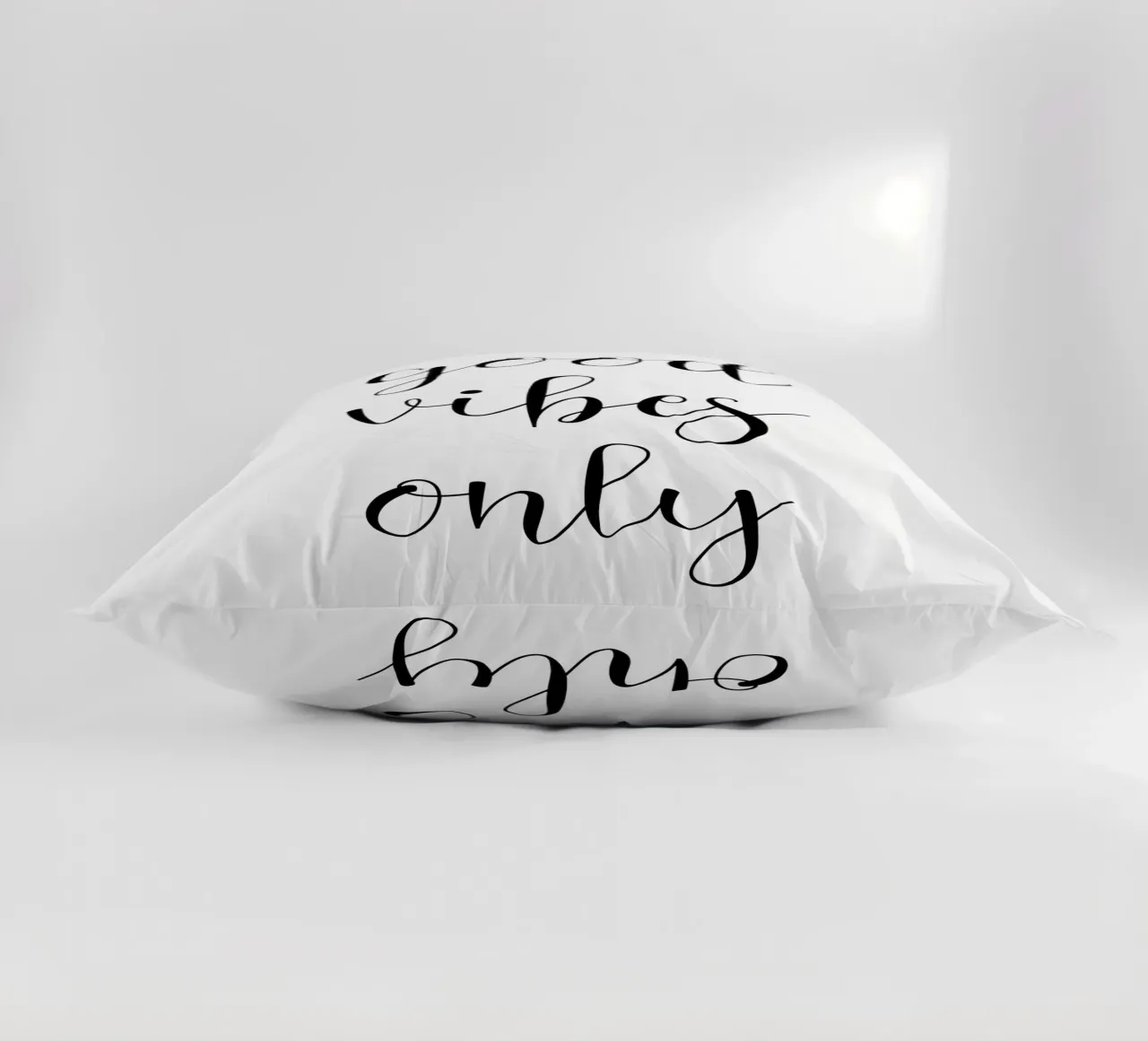 Good Vibes Only decorative cushion by Shark Printables