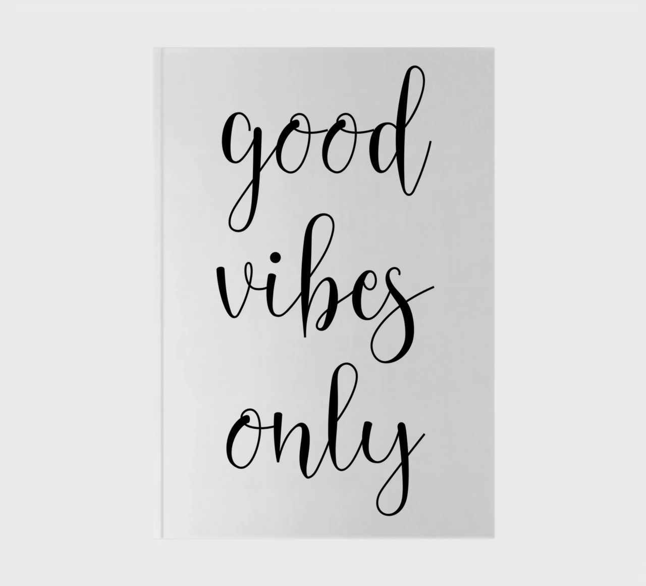 Good Vibes Only notebook by Shark Printables