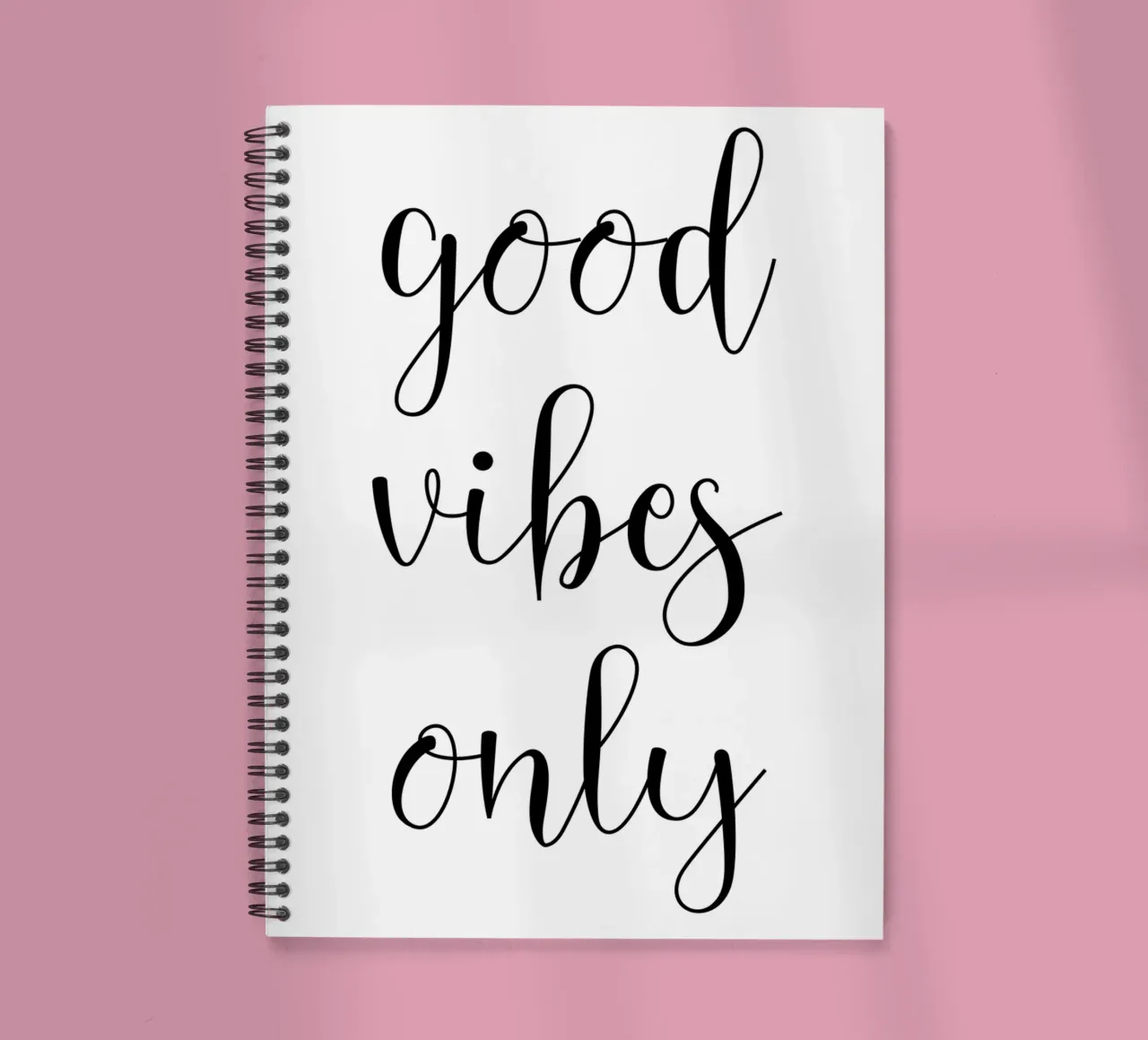 Good Vibes Only spiral notebook by Shark Printables