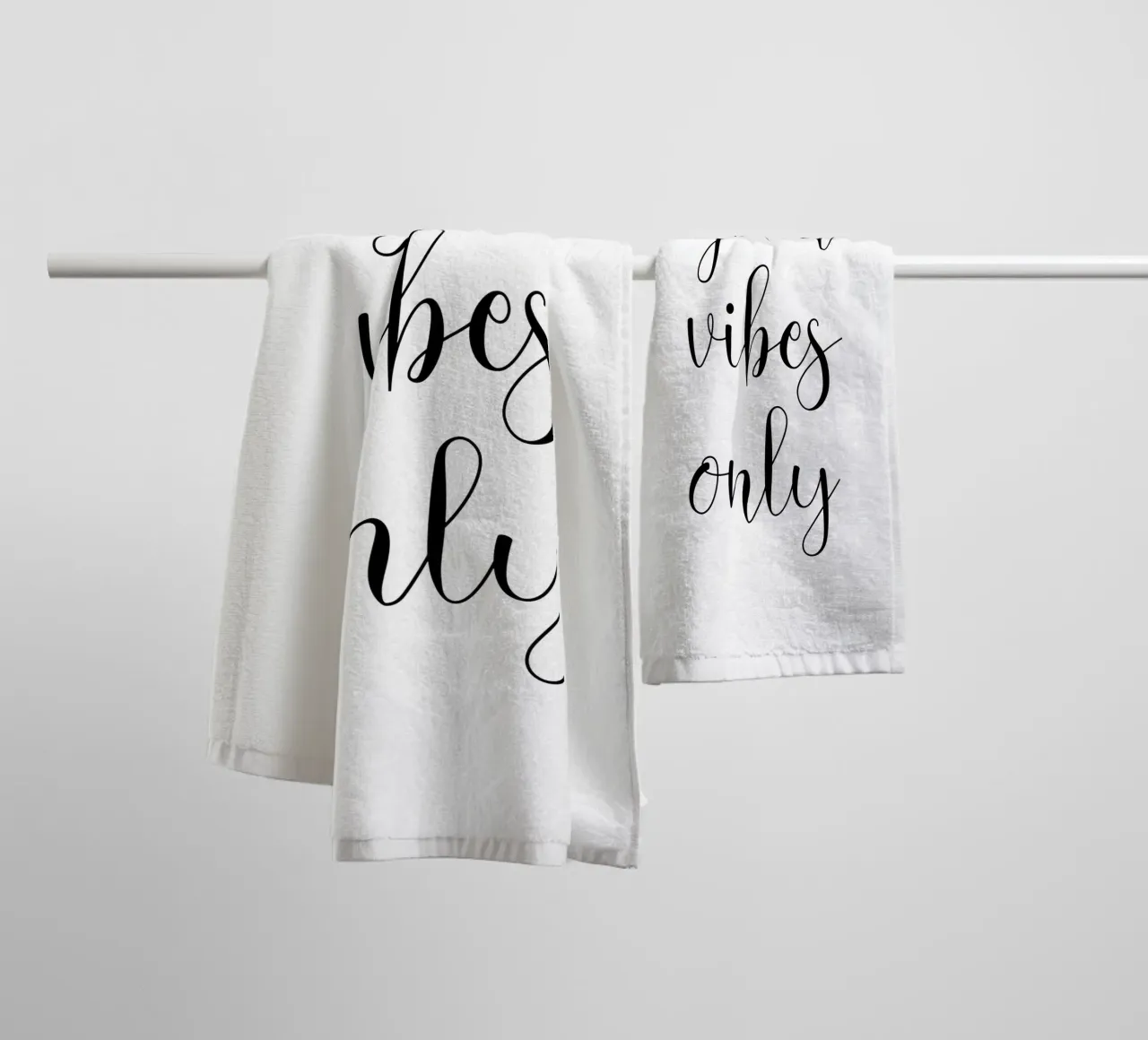 Good Vibes Only towel by Shark Printables