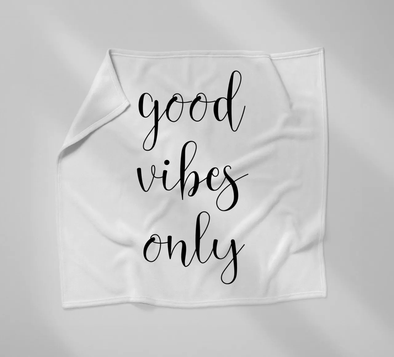 Good Vibes Only fleece blanket by Shark Printables
