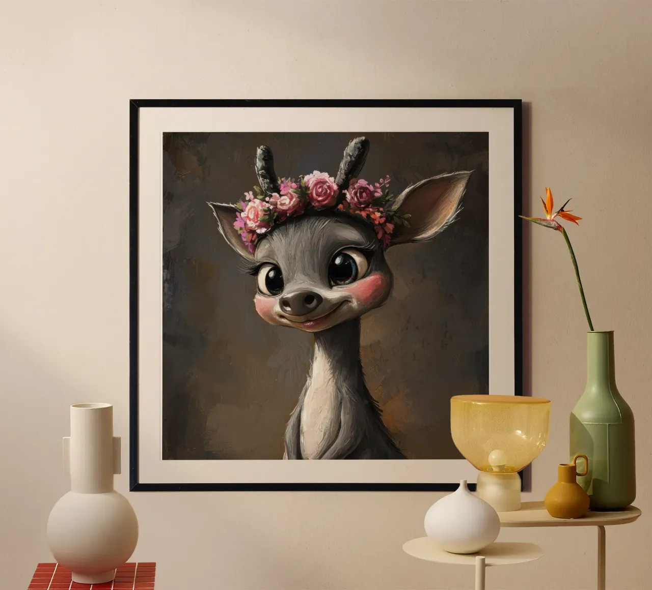 Orsetto giocoso e sciocco dei cartoni animati poster da Funny Animals