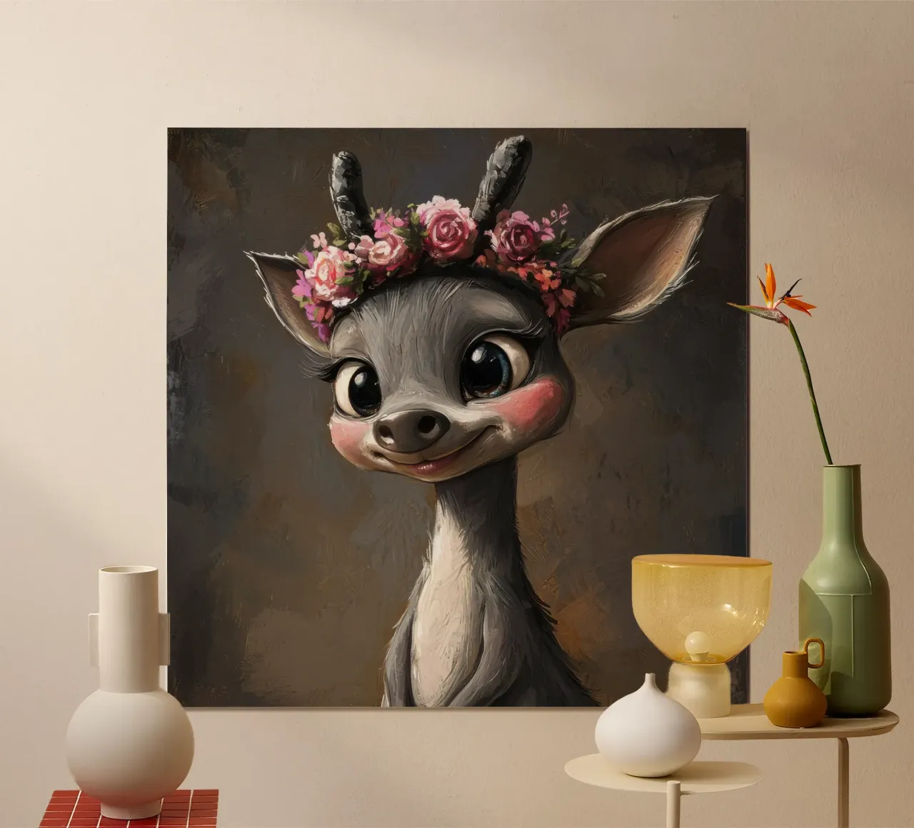 Orsetto giocoso e sciocco dei cartoni animati poster da Funny Animals