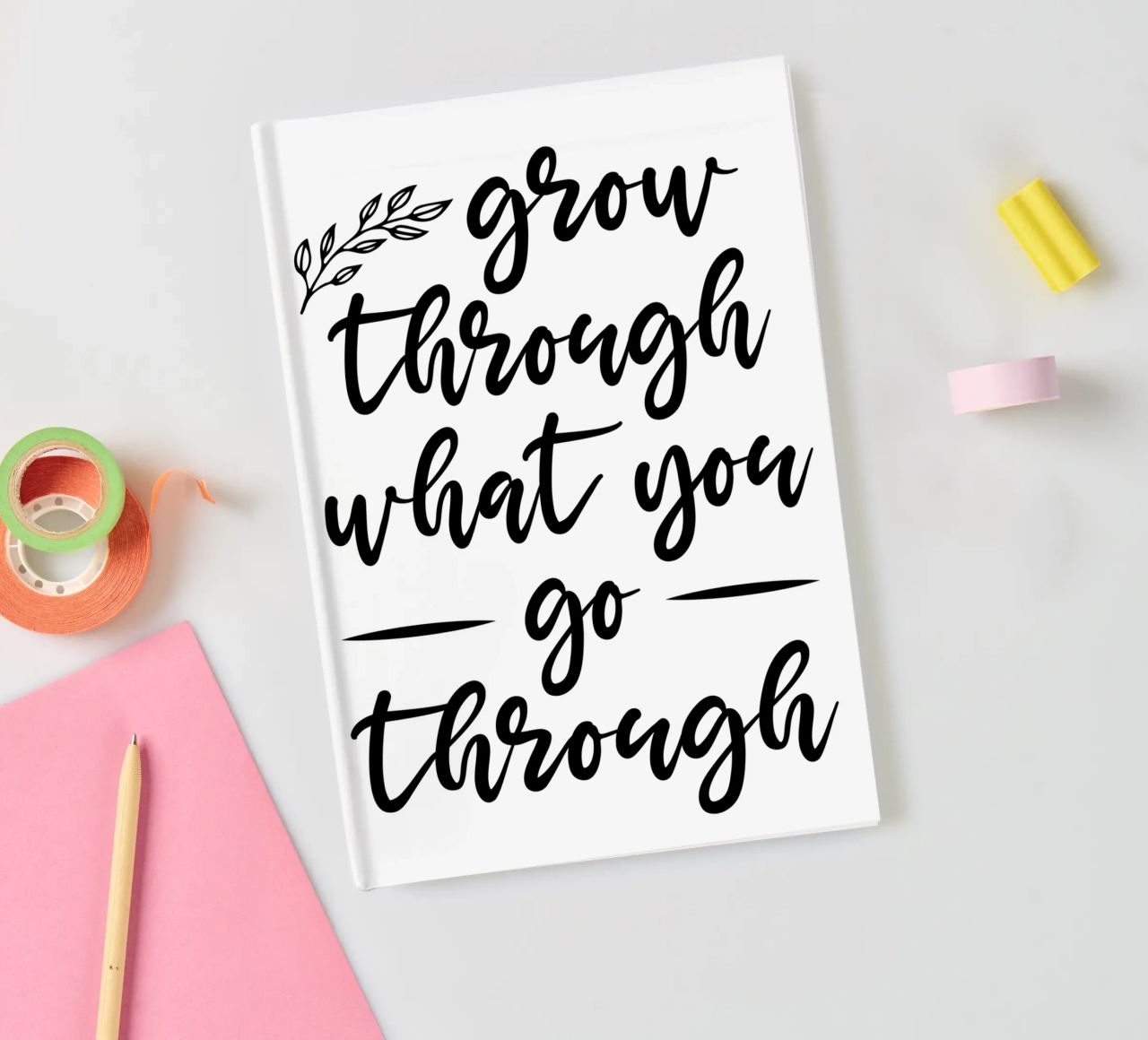 Grow Through What You Go Through notebook by Shark Printables