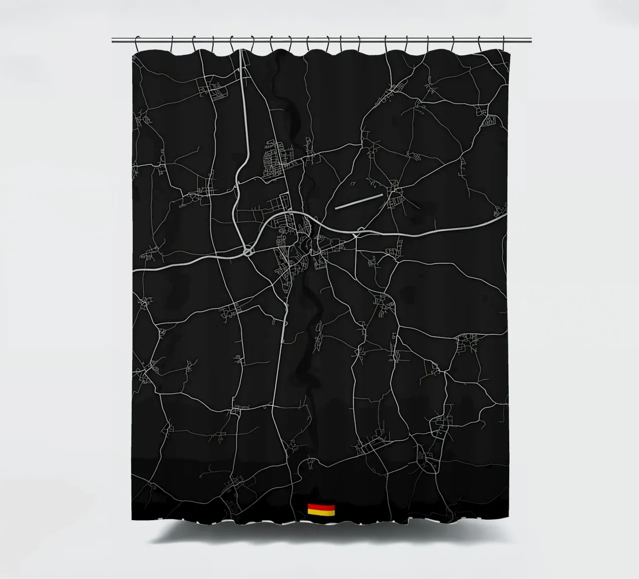 map Duschvorhang von Christopher Adams