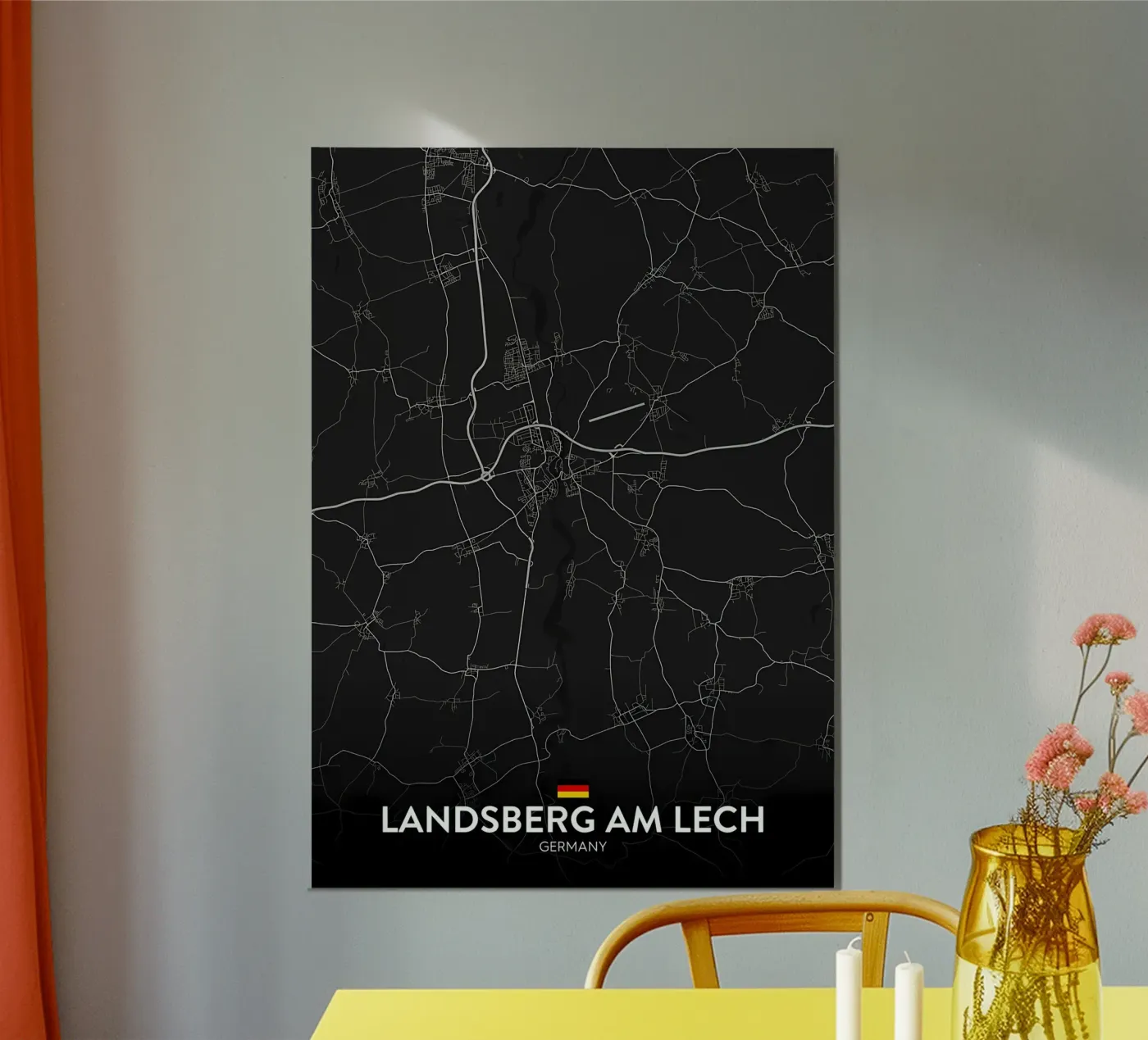 kaart poster van Christopher Adams