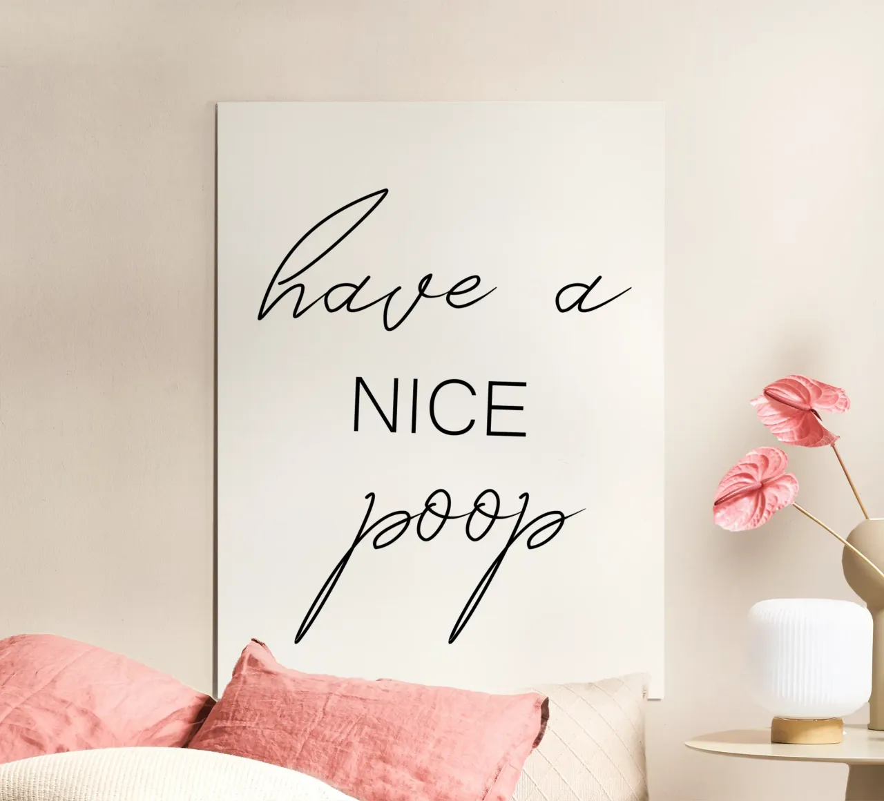 Buona cacca poster con telaio in alluminio da Shark Printables