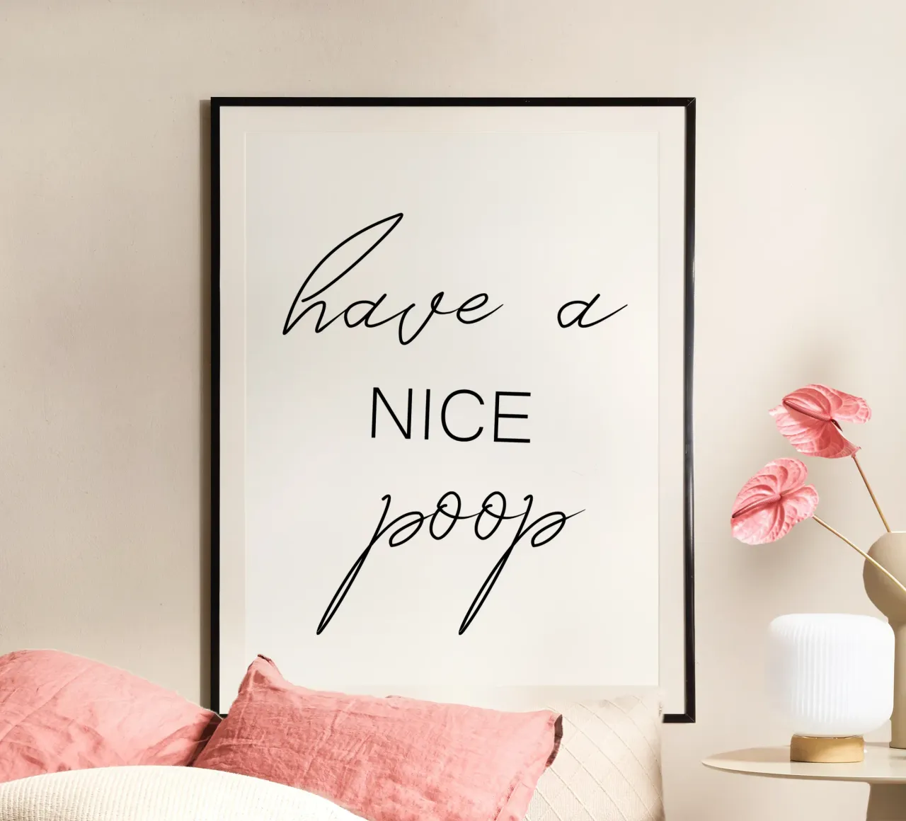 Buona cacca poster con telaio in alluminio da Shark Printables