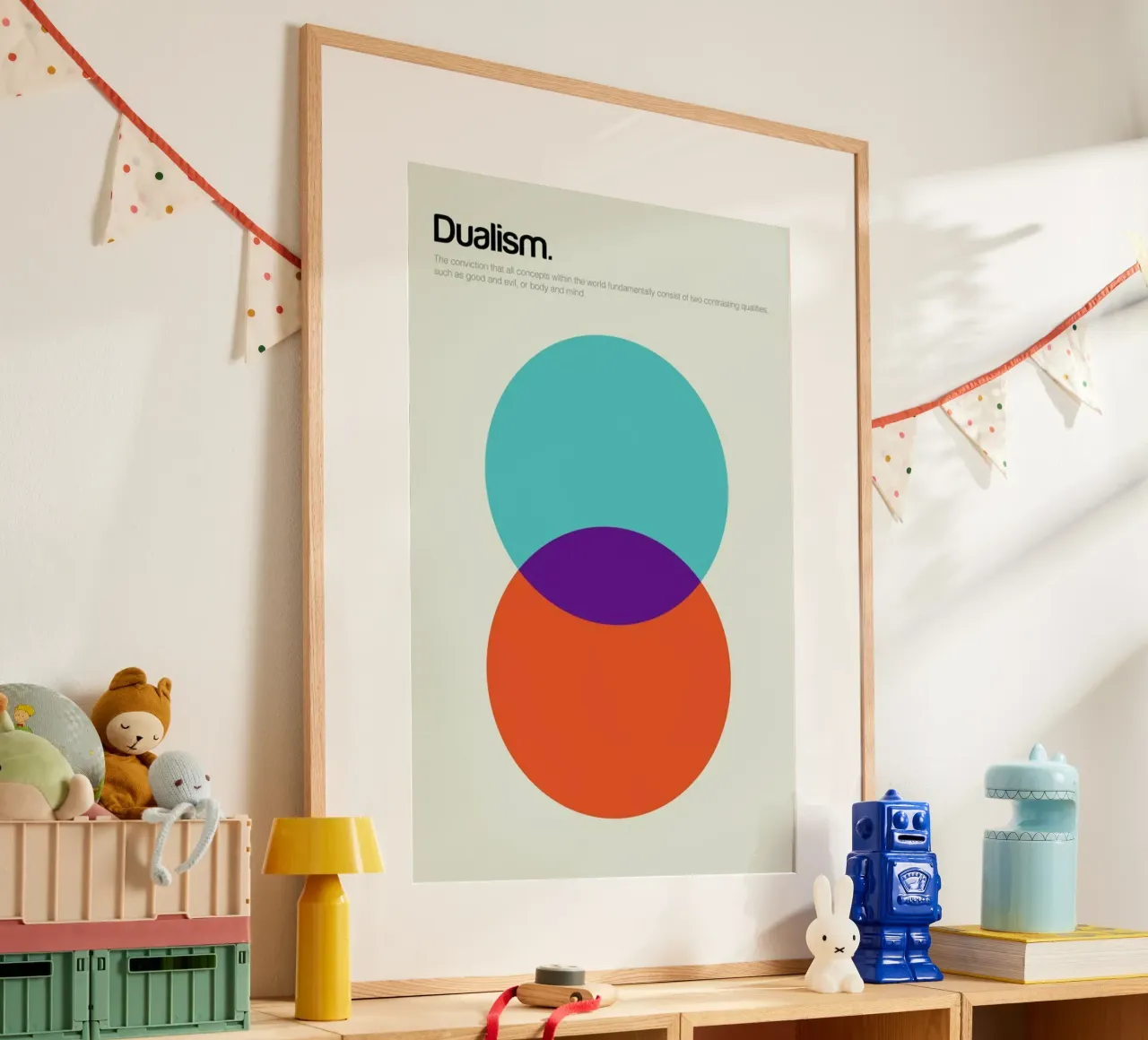 Dualism poster con telaio in alluminio da Genís Carreras