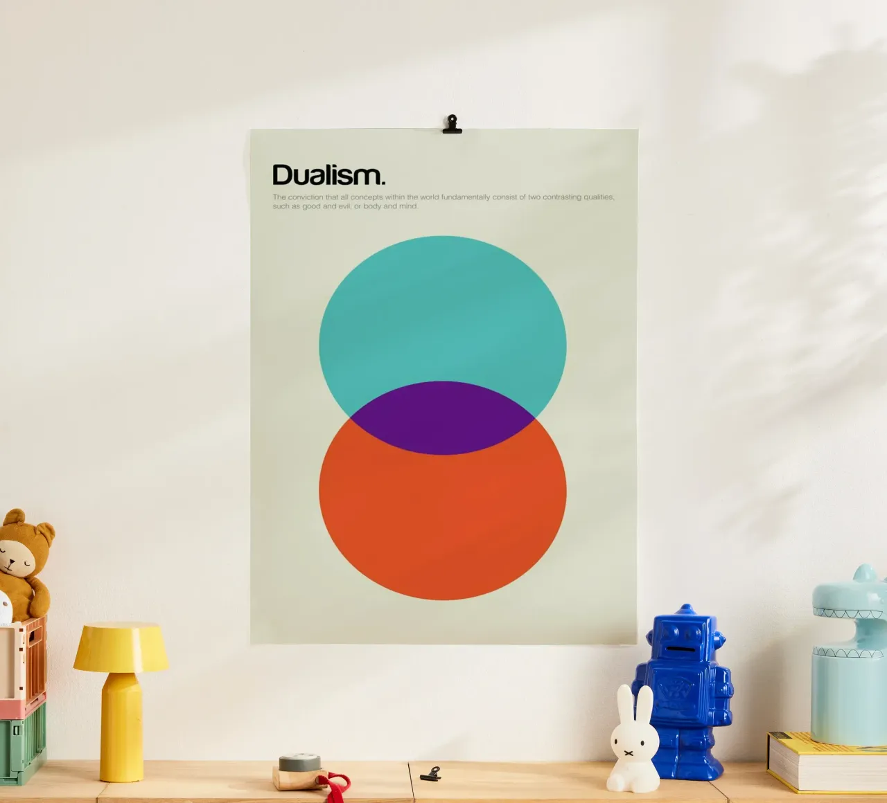 Dualism poster con telaio in alluminio da Genís Carreras