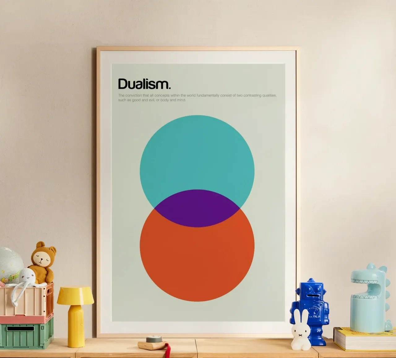Dualism poster con telaio in alluminio da Genís Carreras
