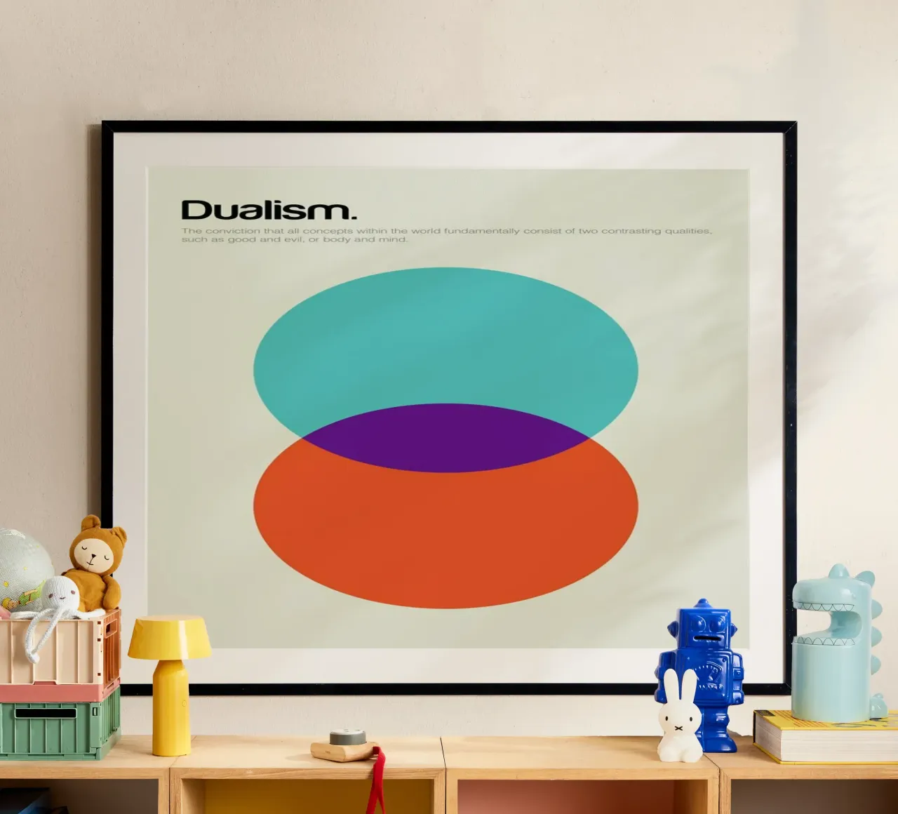 Dualism poster con telaio in alluminio da Genís Carreras