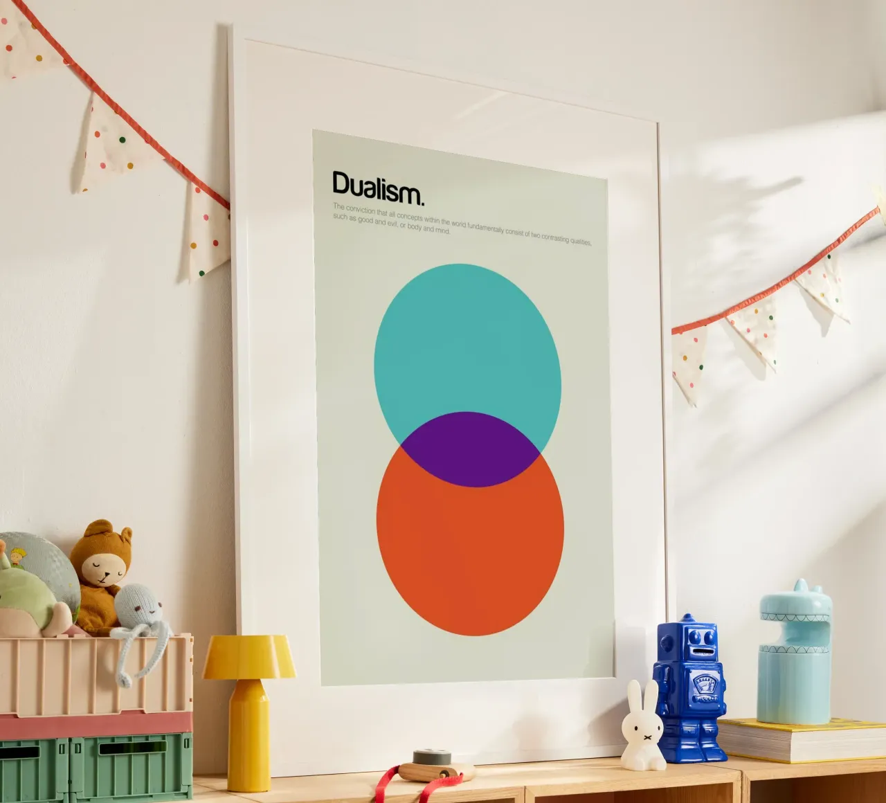 Dualism poster con telaio in alluminio da Genís Carreras